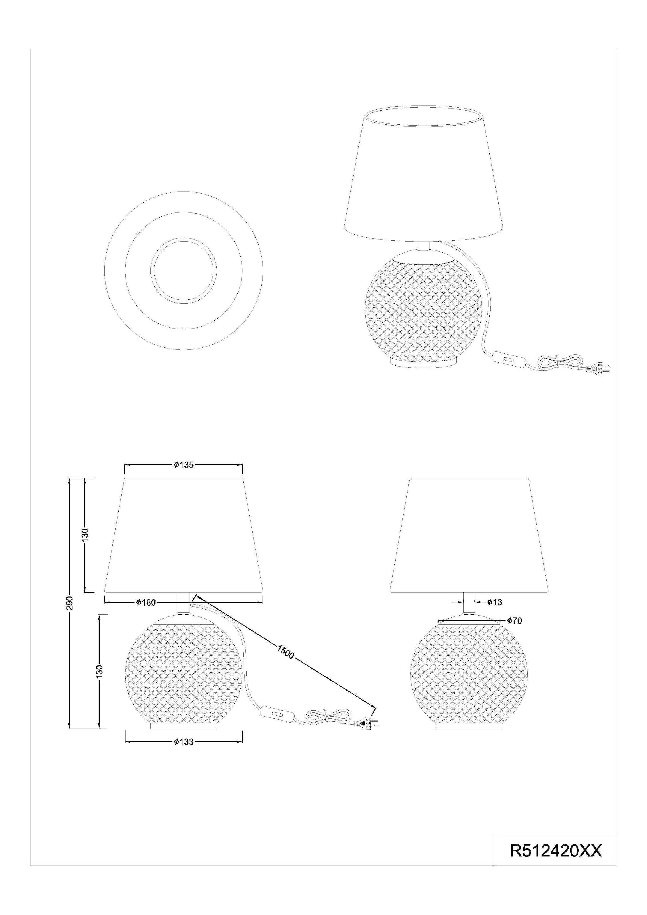 TRIO Leuchten Schreibtischlampe »JONNA, Tischlampe mit beleuchtetem Glasfuß und Samt Schirm exkl 2xE14«, 2 flammig, Leuchtmittel E14 | Leuchtmittel wechselbar, Leuchtmittel wechselbar max 10W, Schnurschalter Höhe 29cm Ø 18cm