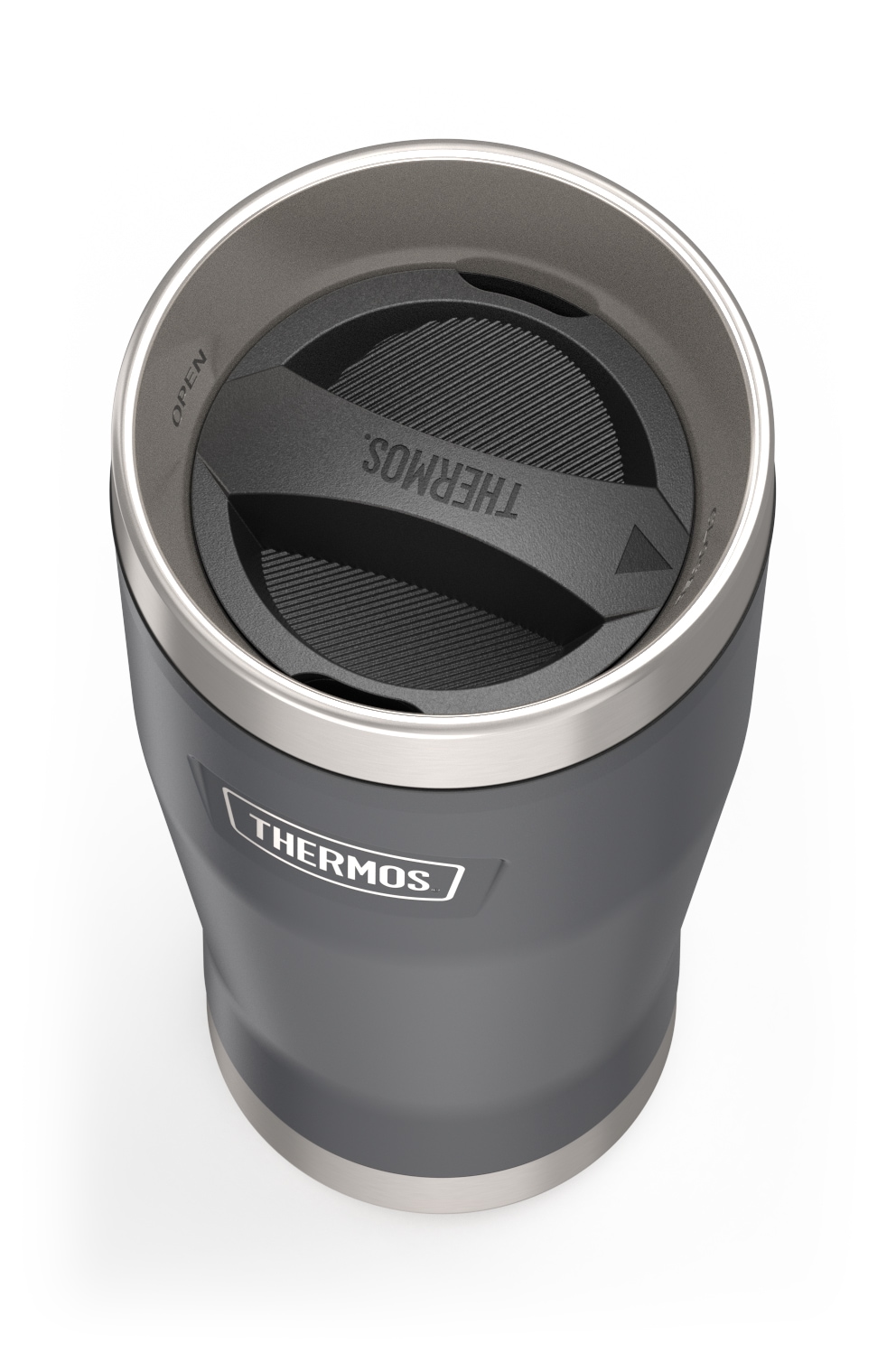 THERMOS Thermobecher »ICON MUG, rutschfester Boden, 360° Trinkfunktion, spülmaschinenfest«, (1 tlg.), 0,47l, 7h heiß & 22h kalt, absolut dicht, Dura-Seal-Deckel