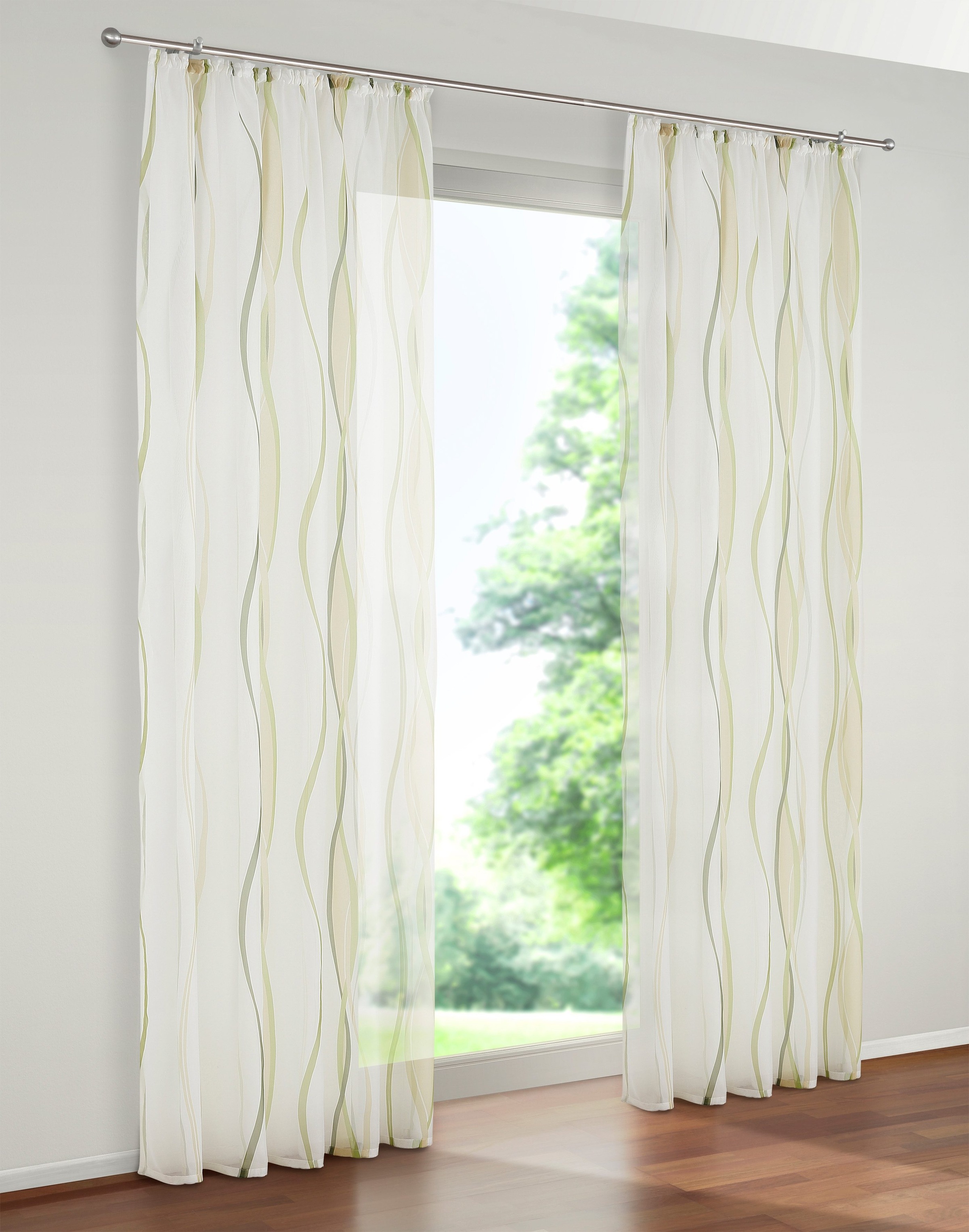 my home Gardine »Dimona«, (2 St.), Transparent, Voile, Polyester