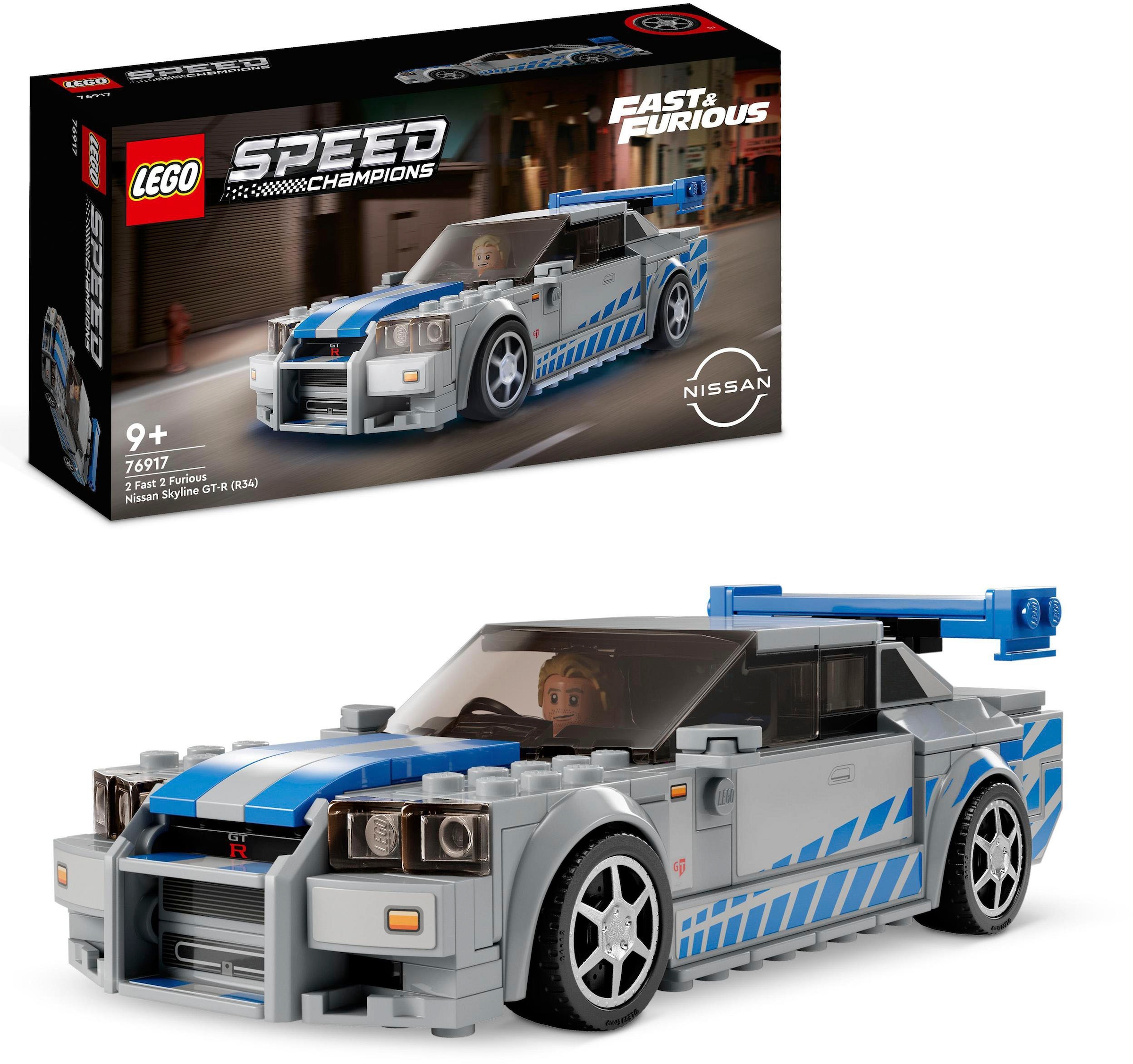 LEGO® Konstruktionsspielsteine »2 Fast 2 Furious – Nissan Skyline GT-R (R34) (76917)«, (319 St.), LEGO® Speed Champions