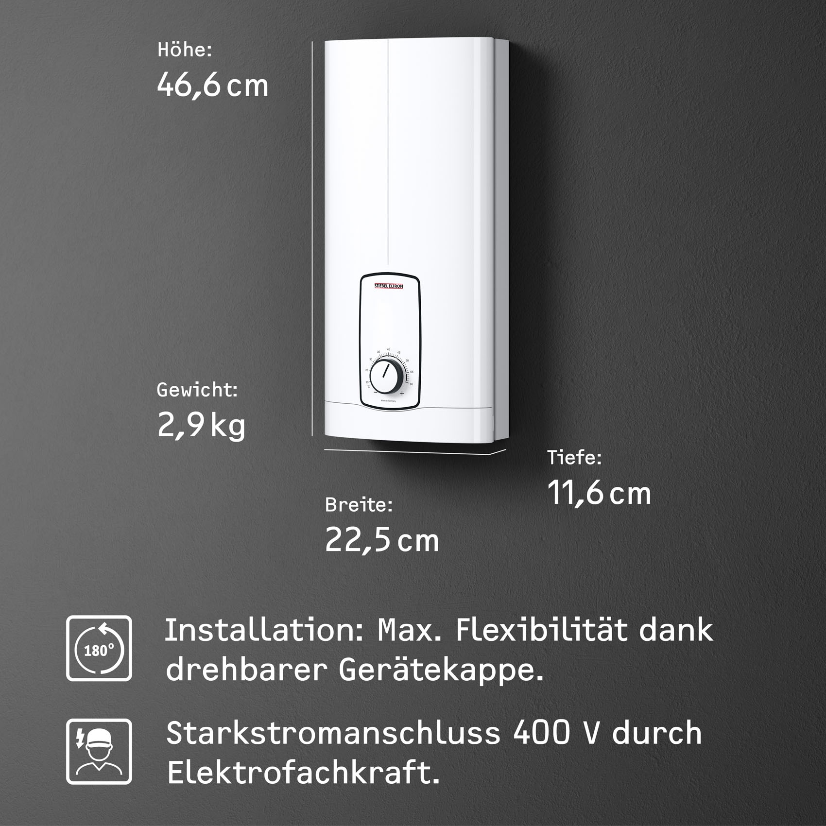 STIEBEL ELTRON Kompakt-Durchlauferhitzer »DHB 18 ST Trend 25A«, 3i Technolo günstig online kaufen