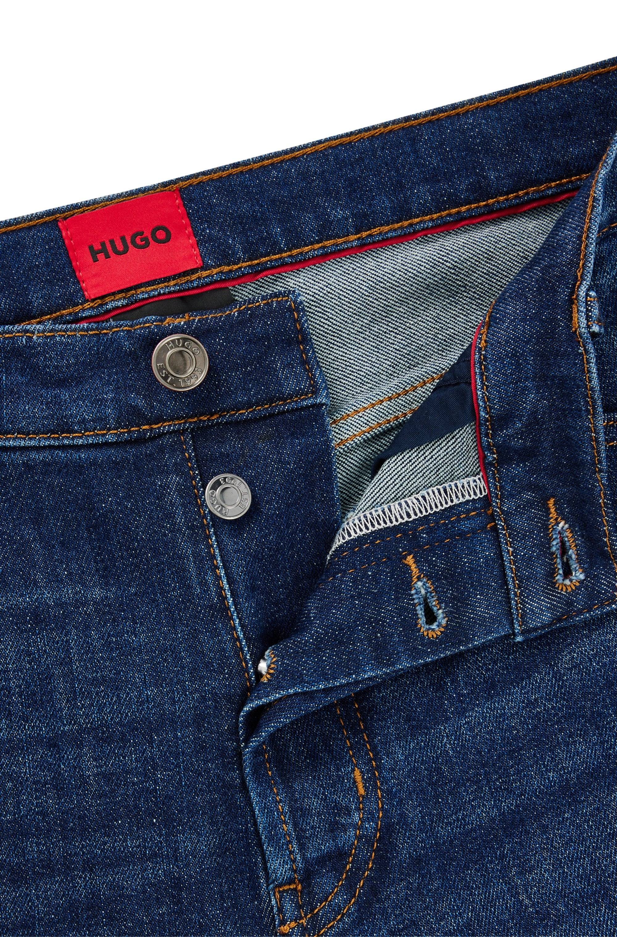 HUGO Tapered-fit-Jeans »HUGO 634« aus Stretch-Denim, mit Knopfleiste