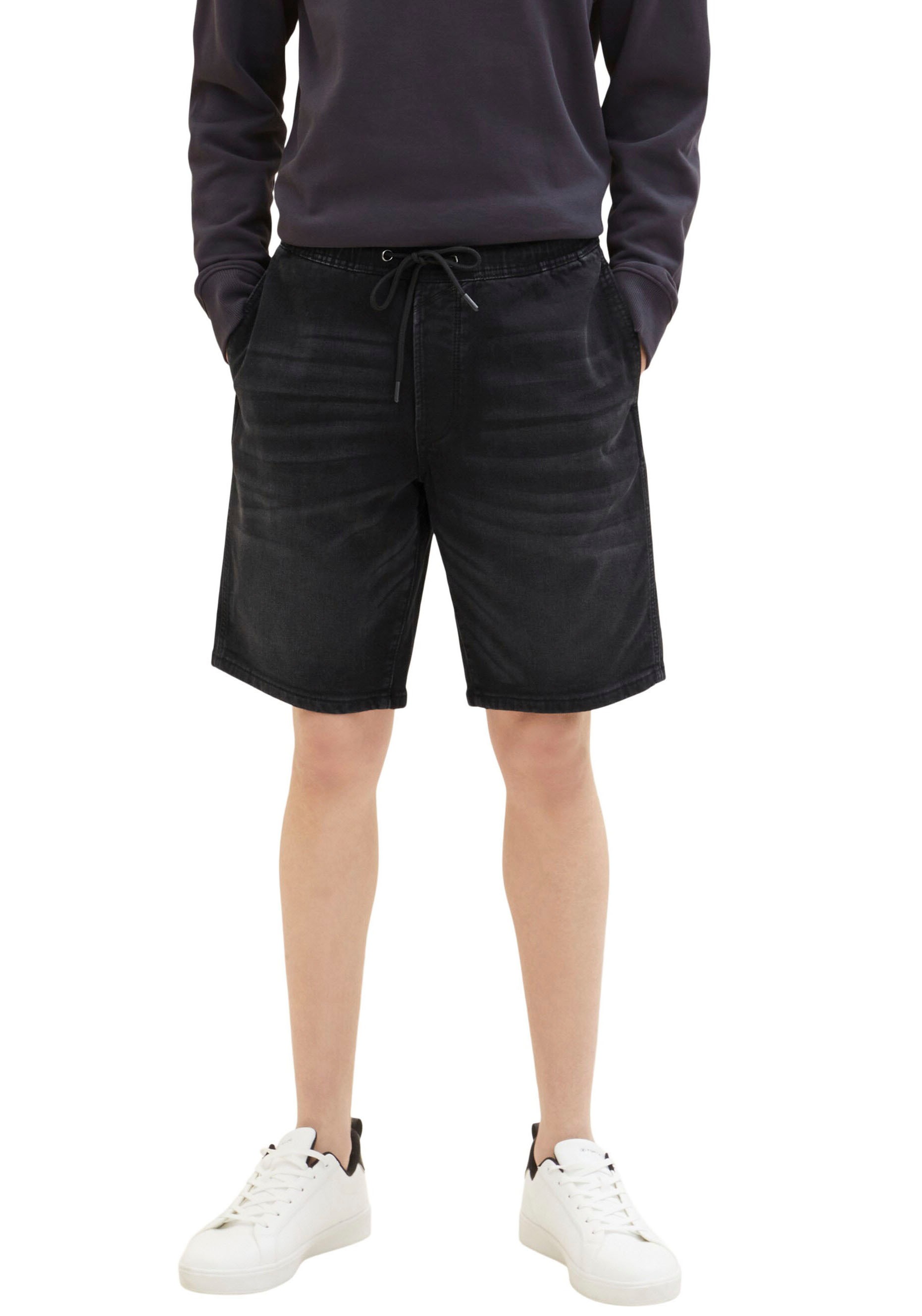 8. Bild von TOM TAILOR Denim Jeansshorts, mit elastischem Tunnelzugbund