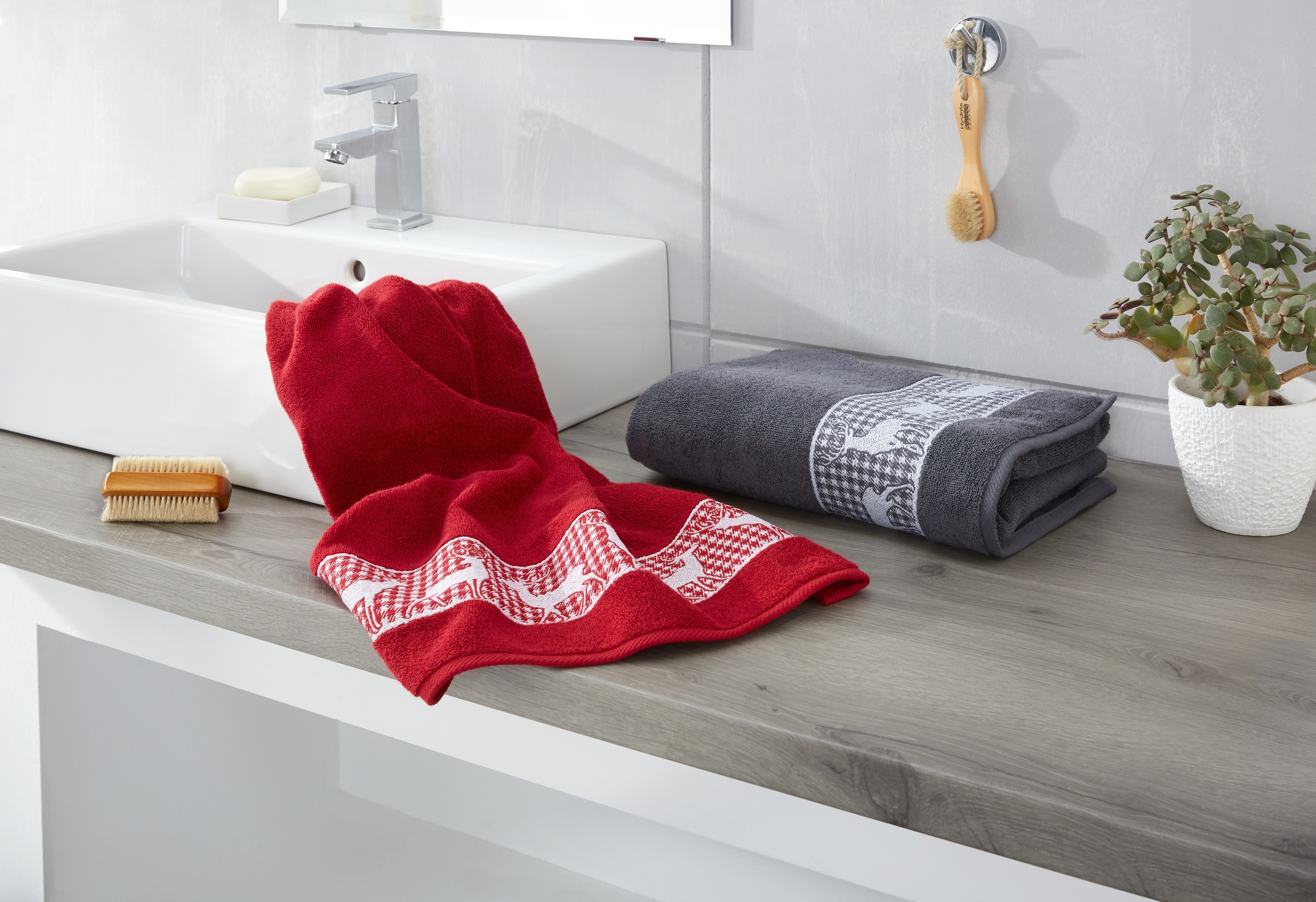 Dyckhoff Gästehandtücher »Hirschparade« Made in Germany (6 Gästetücher) günstig online kaufen