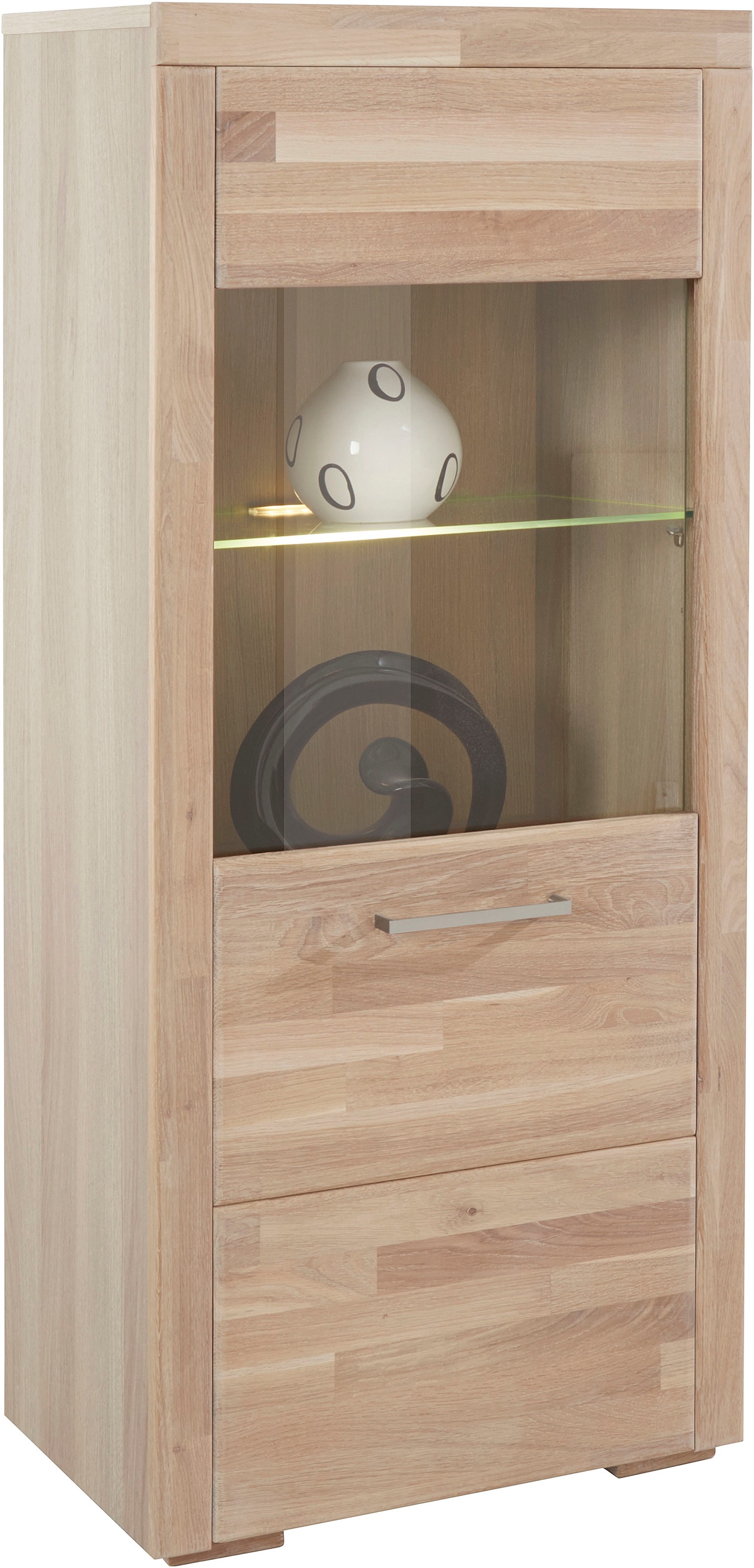 Woltra Vitrine »Falco«, Fronten in Massivholz kaufen