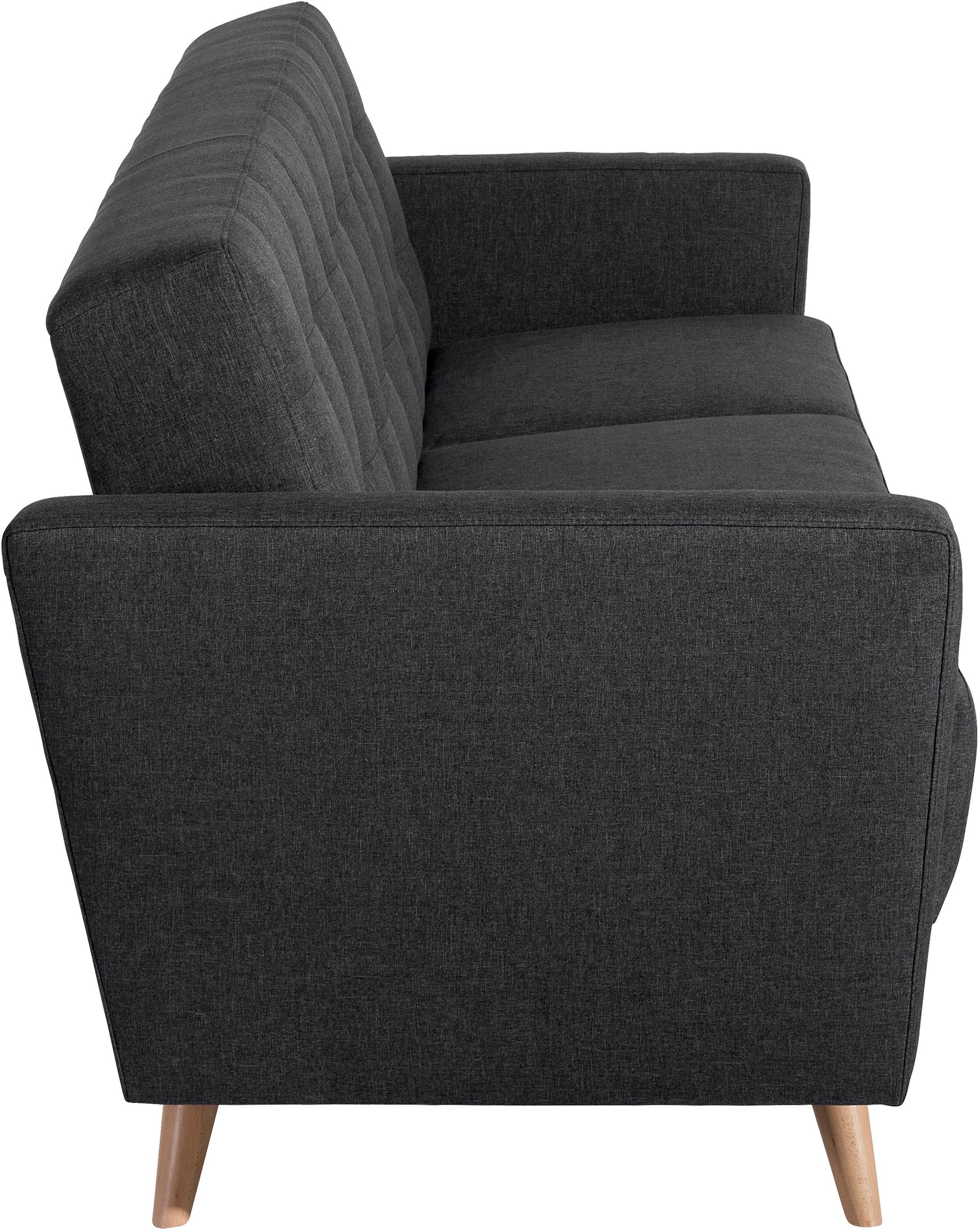 Max Winzer® 3-Sitzer »Julius Kippcouch mit komfortablem Federkern, klassisch und modern«, Schlafsofa, inklusive Bettfunktion & Bettkasten, Breite 224 cm