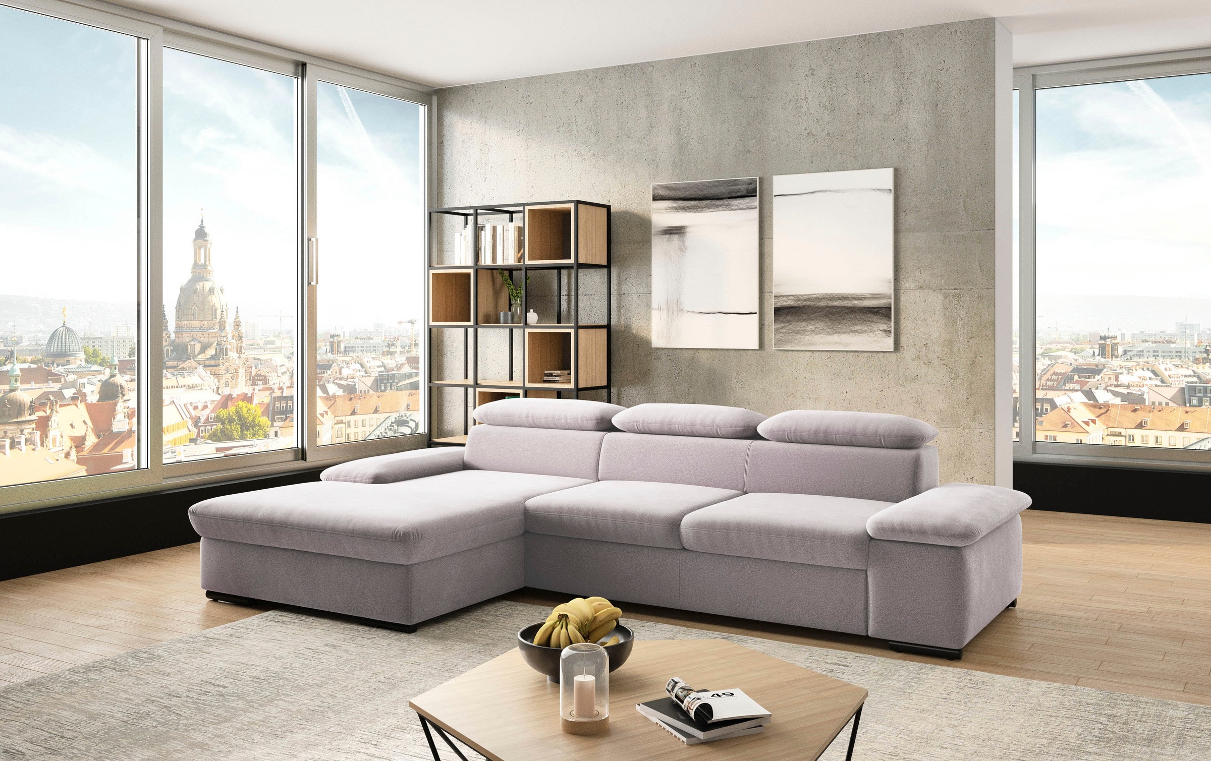 sit&more Ecksofa »Alcudia L-Form«, wahlweise mit Bettfunktion