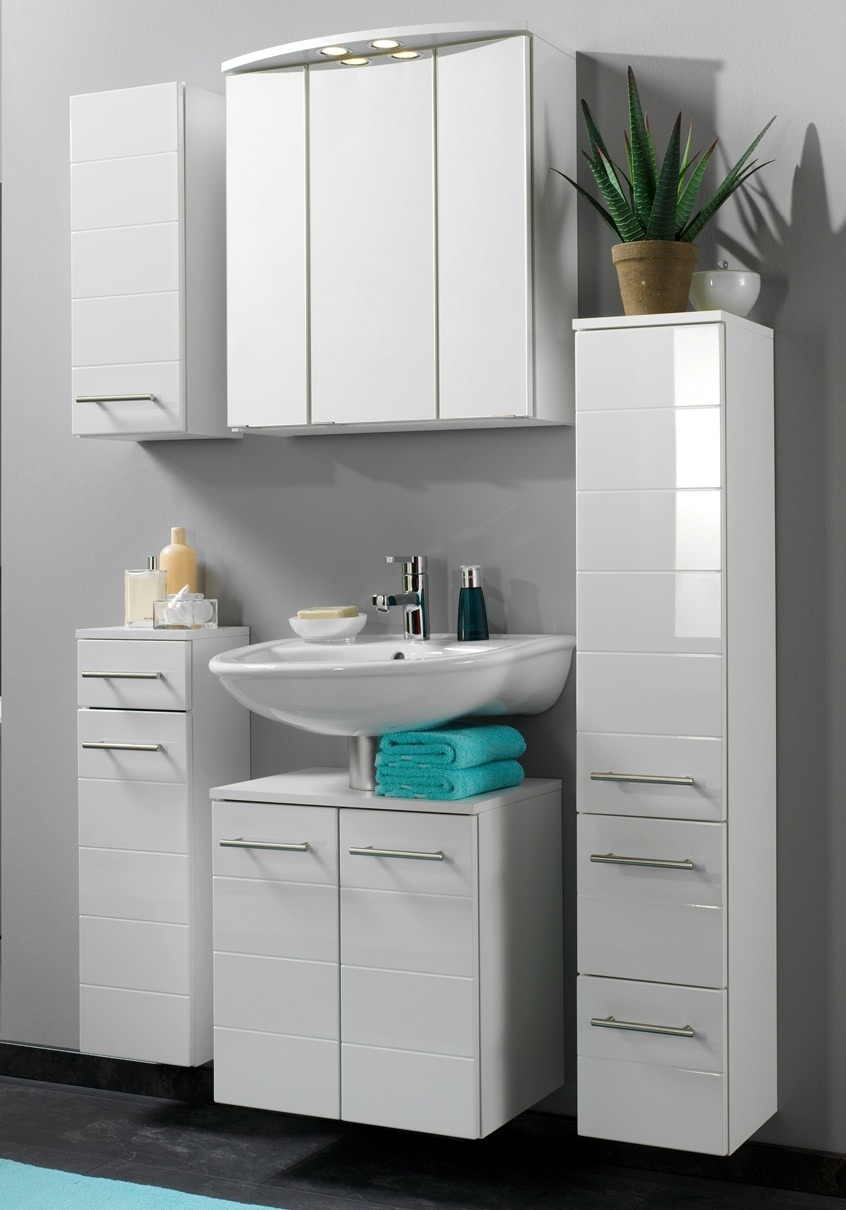 welltime Unterschrank »Porto«, Breite 25 cm, mit hochglänzenden Fronten