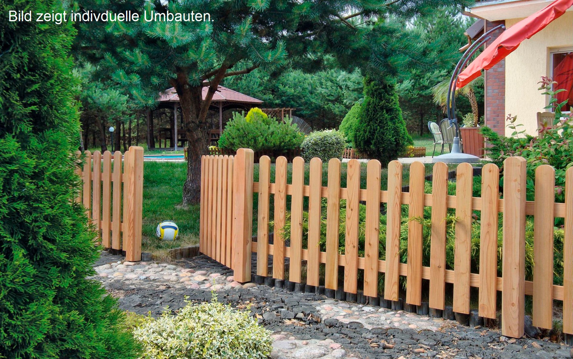 Tetzner & Jentzsch Lattenzaun »Austin 3« 5 Elemente, LxH: 954x80 cm günstig online kaufen