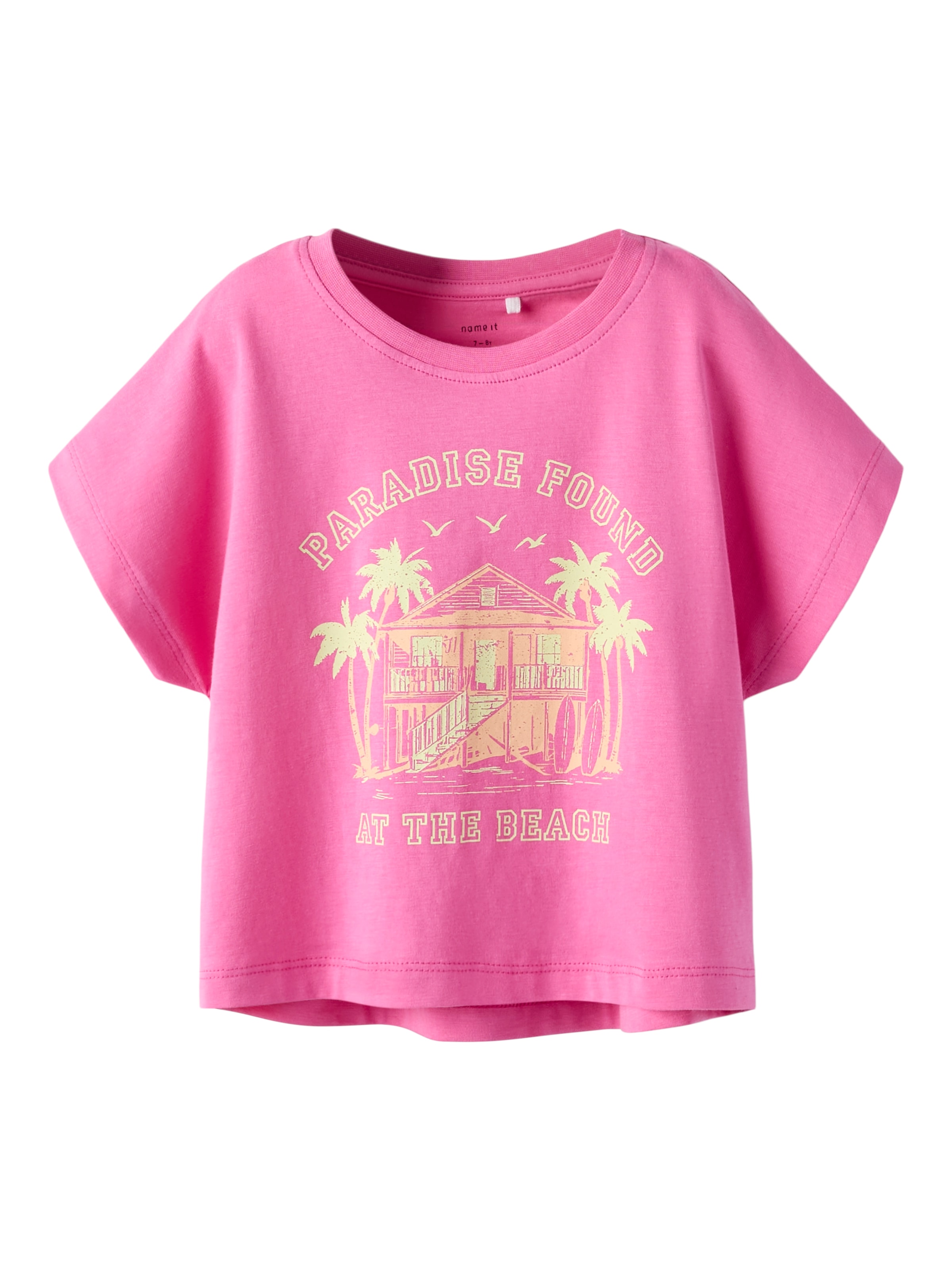 Name It Kurzarmshirt »NKFVILMA CAPSL CROP TOP F1 NOOS« Baumwolle, regular fit
