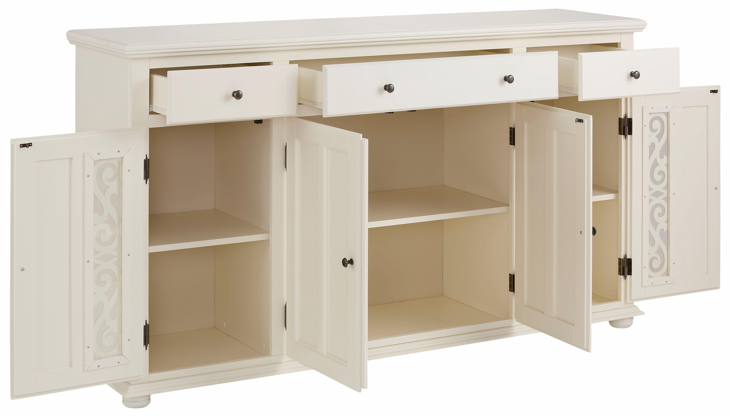 Home affaire Sideboard »Arabeske«, Kommode mit dekorativen Fräsungen, Breite 171 cm