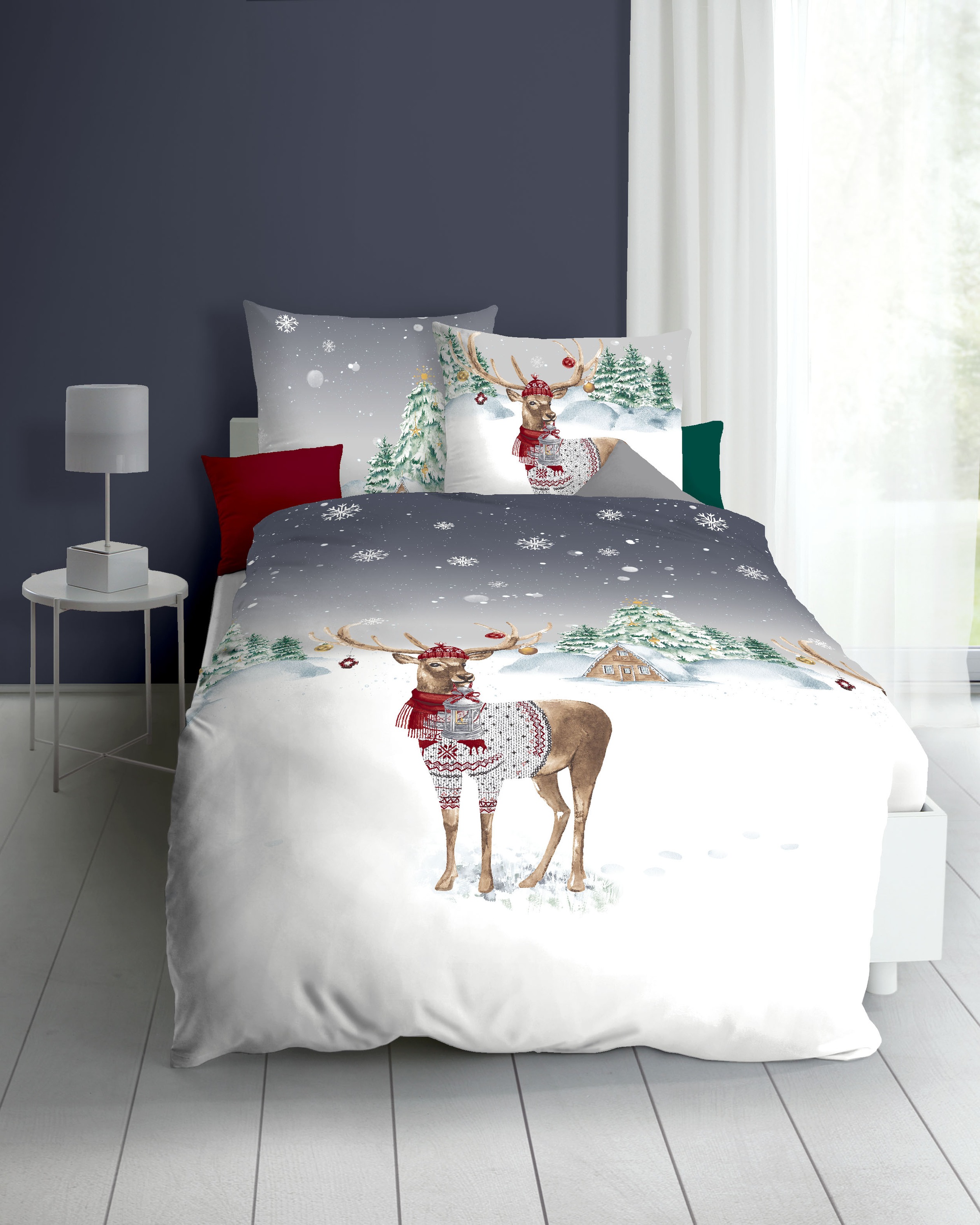 Kaeppel Bettwäsche »Weihnachtshirsch« günstig online kaufen