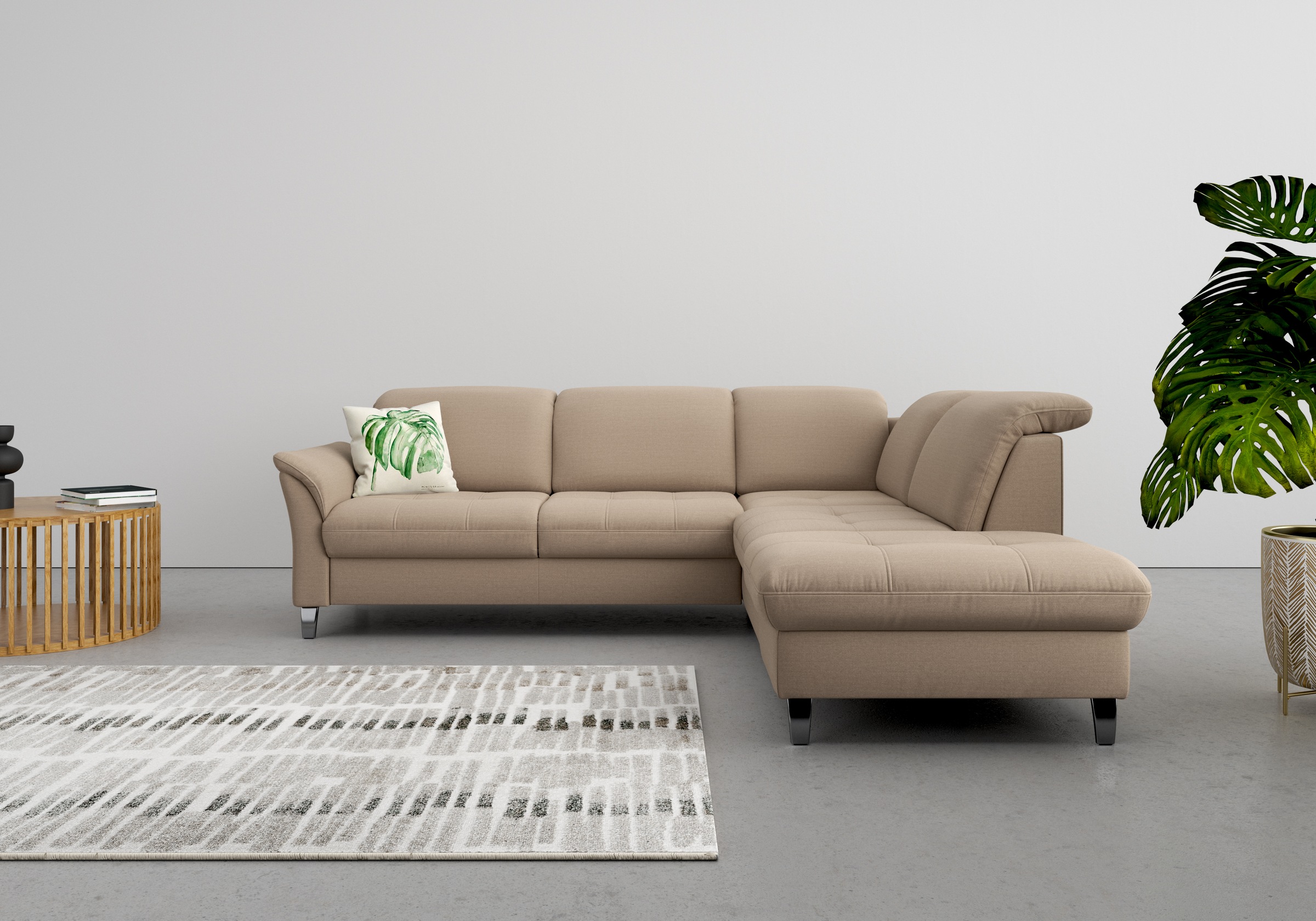 sit&more Ecksofa »Maggiore L-Form«, wahlweise mit Kopfteilverstellung, Bettfunktion und Stauraum