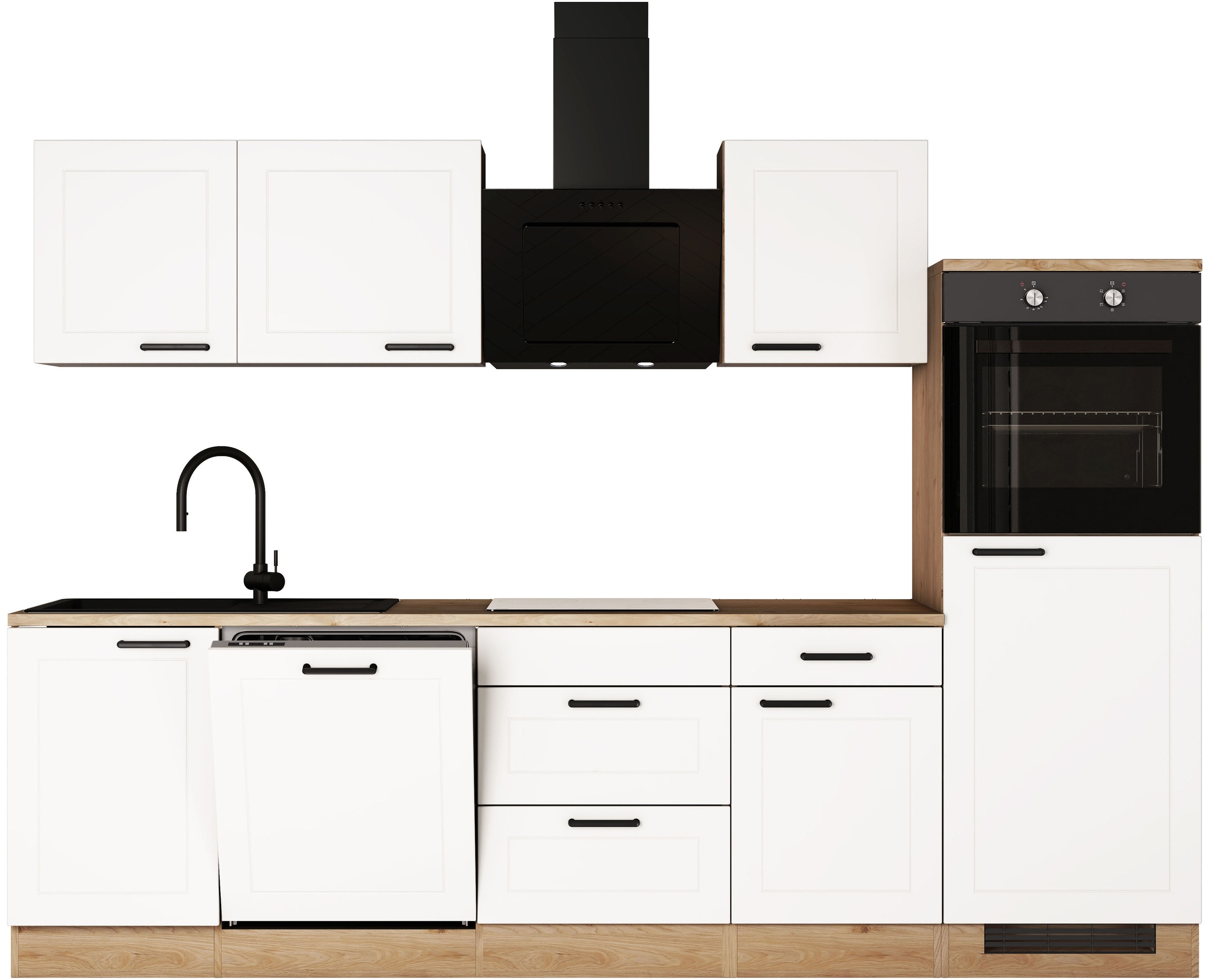 Flex-Well Küche »ROMEO & JULIA, im Landhaus-Stil, Breite 280 cm« L-280-2317 günstig online kaufen