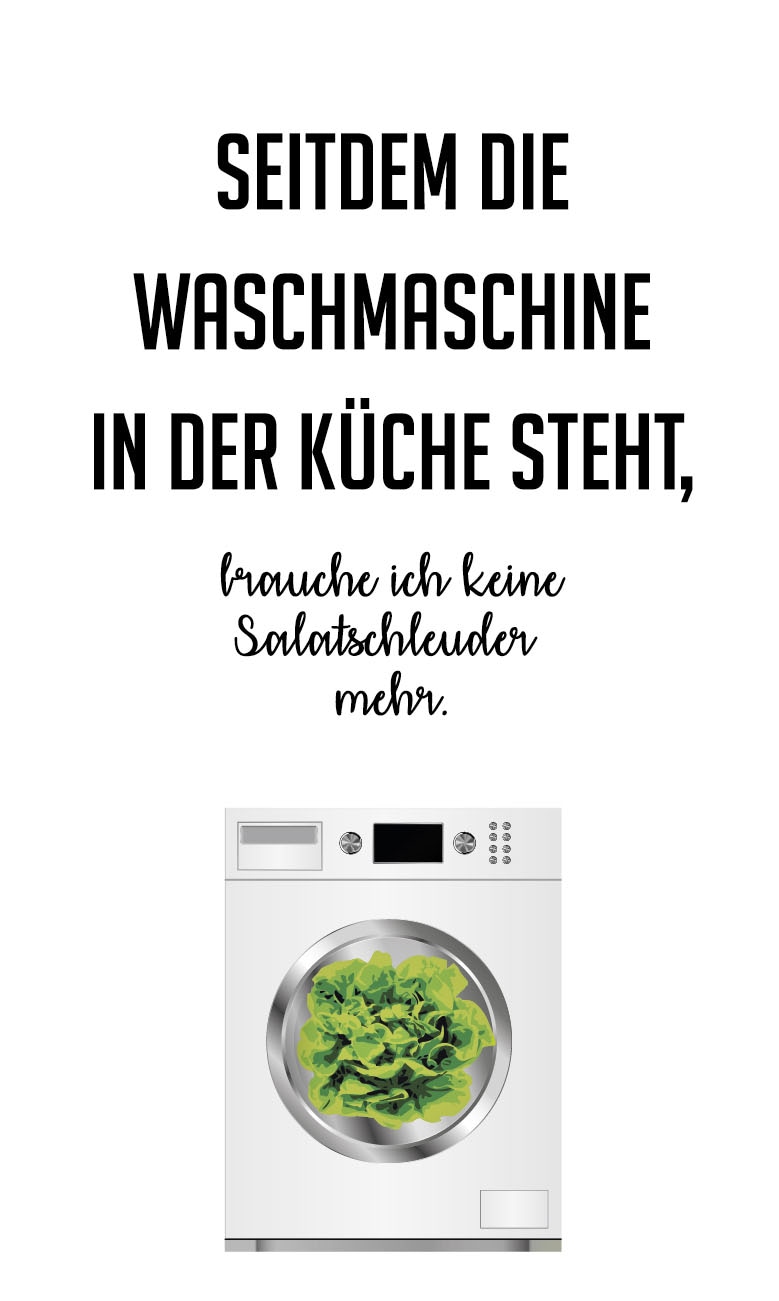 queence Wanddekoobjekt »Salatschleuder«, Stahlschild, Blechschild, Spruch, günstig online kaufen