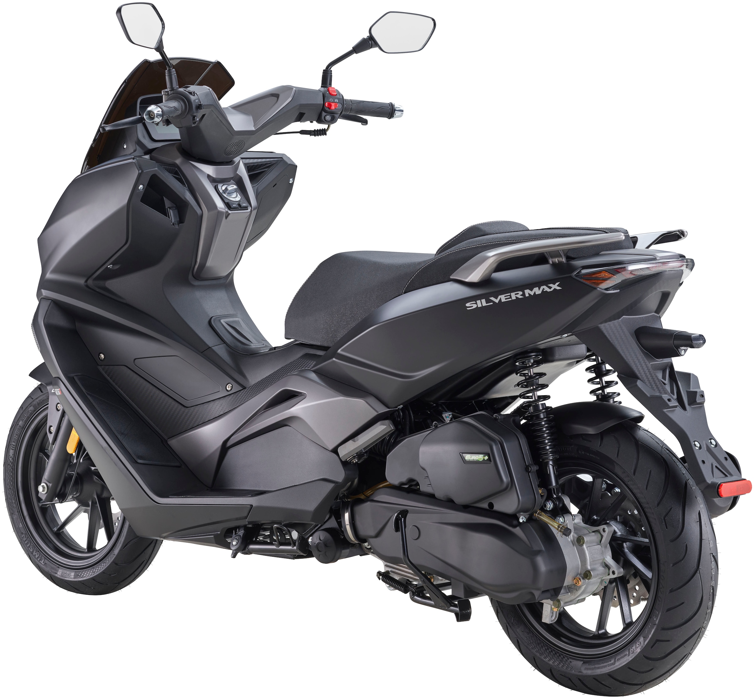 Luxxon Motorroller »Silvermax 125 (85 km/h), E5+, Maxi-Scooter, matt-anthrazit« 125 cm³ 85 km/h Euro5 9,9 Euro 5+, Windschild, CBS, USB-Anschluss, Maxi-Scooter, Keyless Go