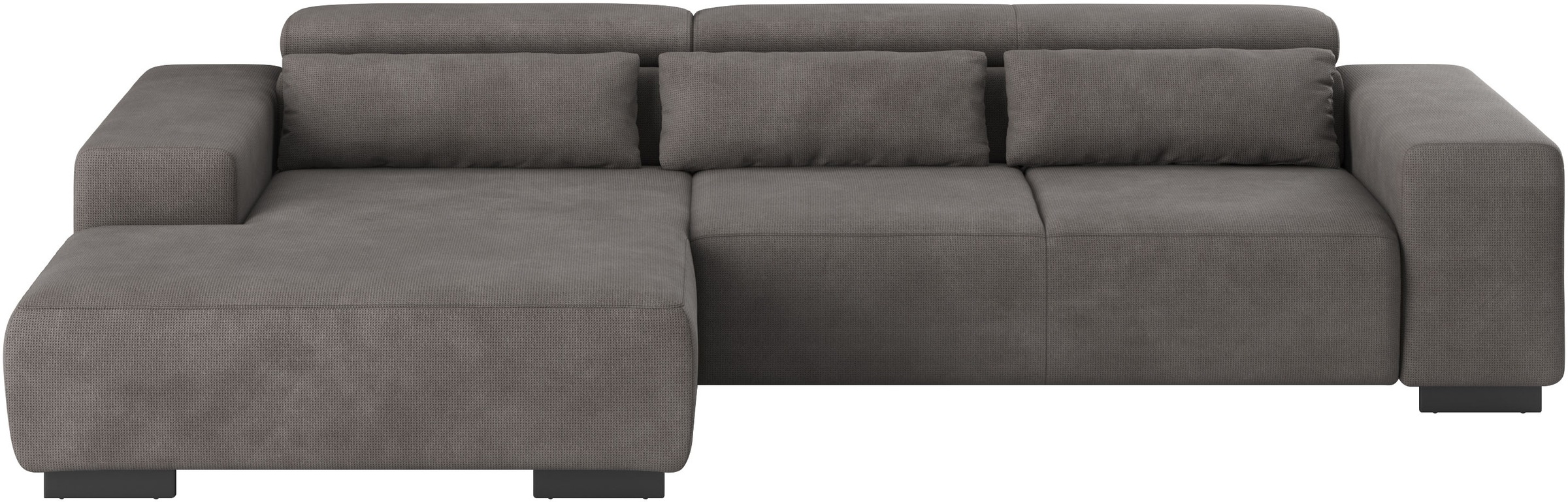COTTA Ecksofa »Side L-Form, mit Kopfteilverstellung & 3 Nierenkissen«, optional motorische Sitztiefenverstellung
