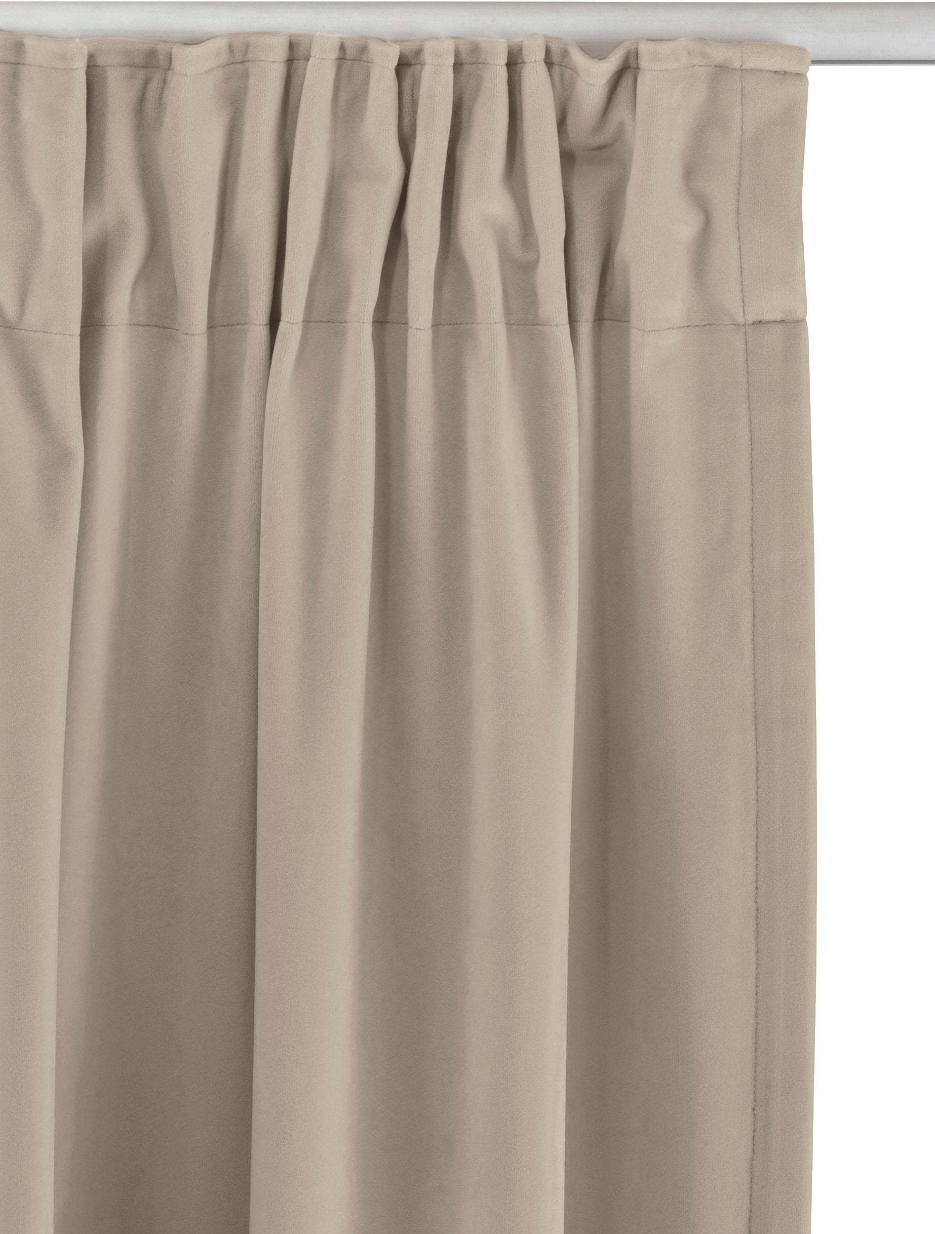 Leonique Vorhang »Velvet-Leonique«, (1 St.), Samt, mit Raffhalter, einfarbig, monochrom, edel, verschiedene Größen