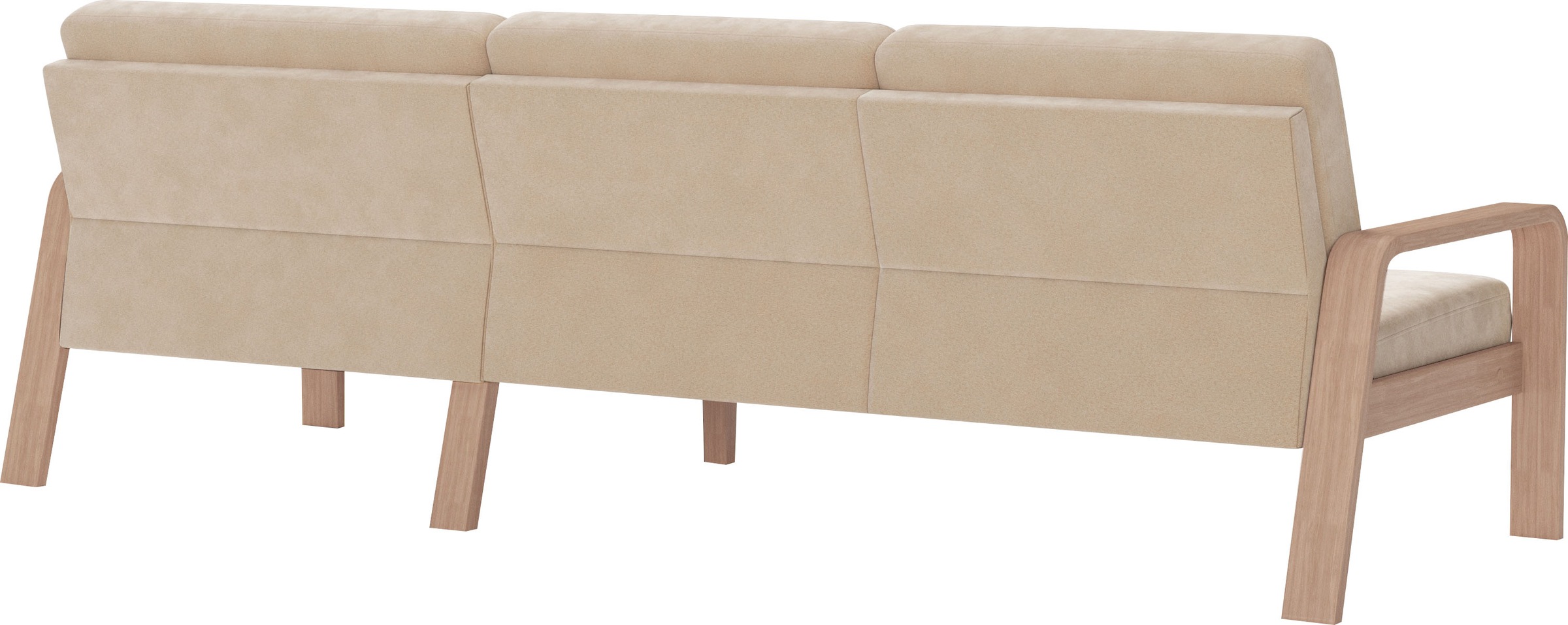 sit&more Ecksofa »Kolding L-Form«, Armlehnen aus Buchenholz in natur, verschiedene Bezüge und Farben