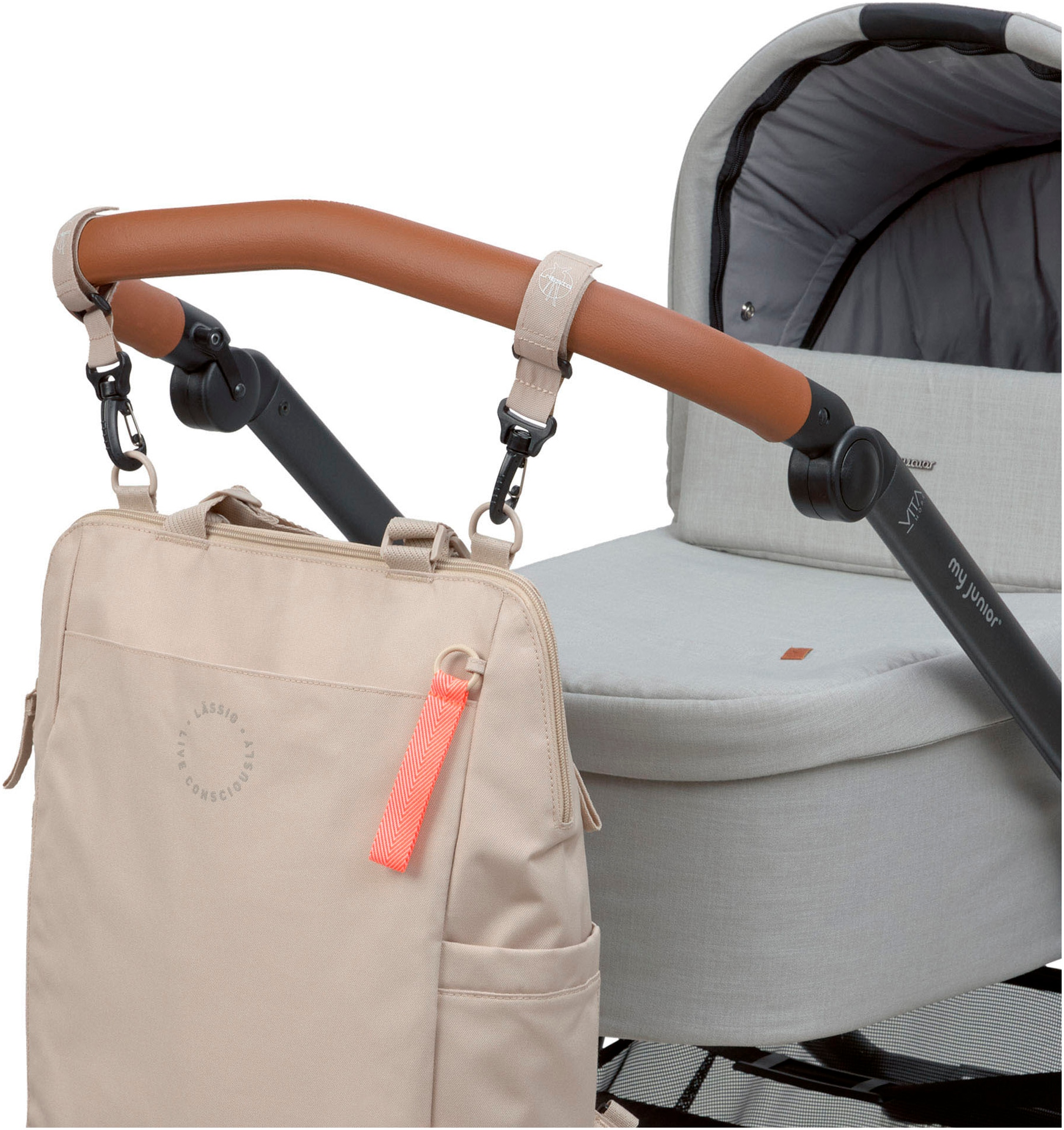 LÄSSIG Wickelrucksack »Green Label, Conversion Backpack, beige«