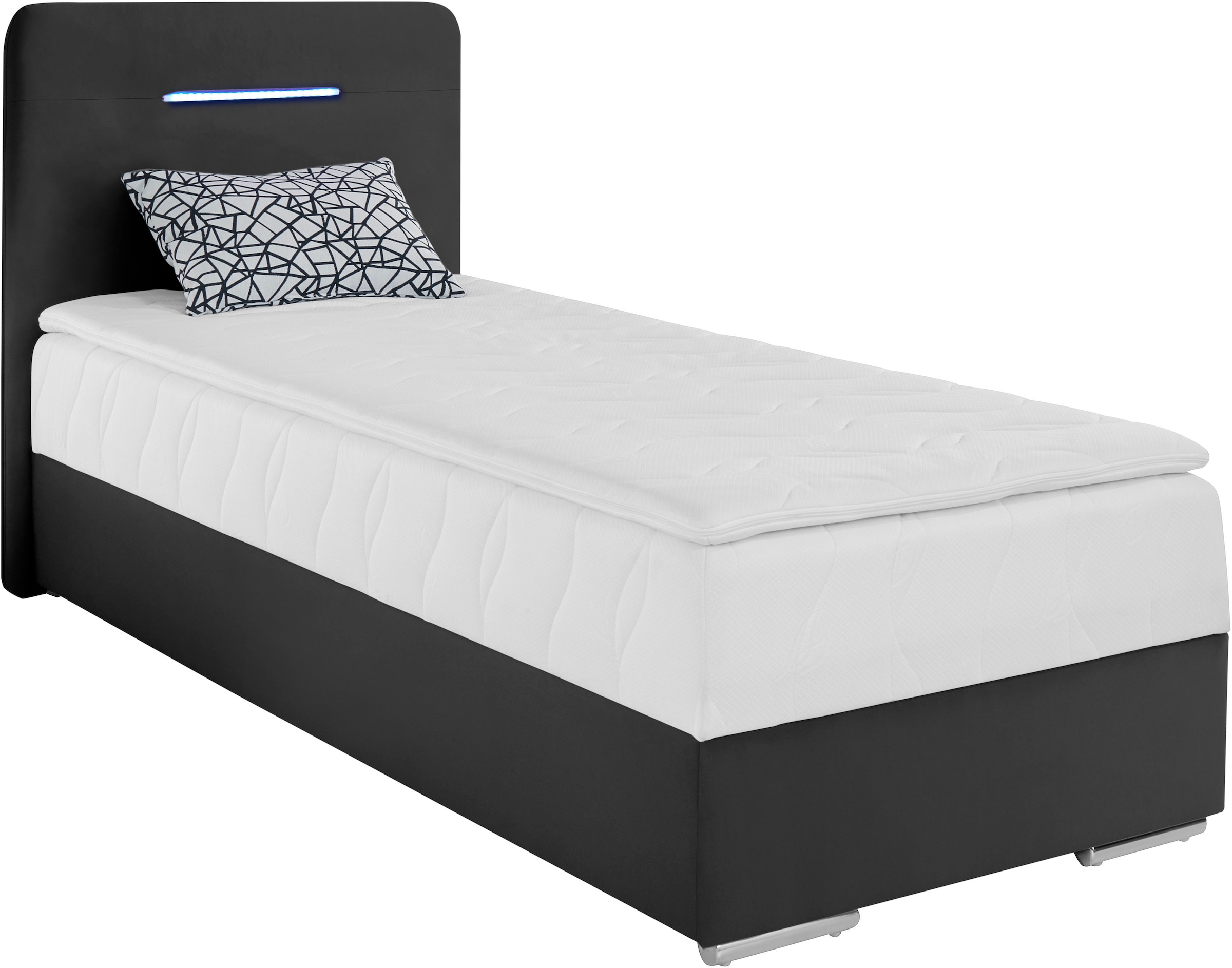 COTTA Boxbett »Lighstar«, inklusive LED-Beleuchtung, Topper, Bettkasten und Zierkissen