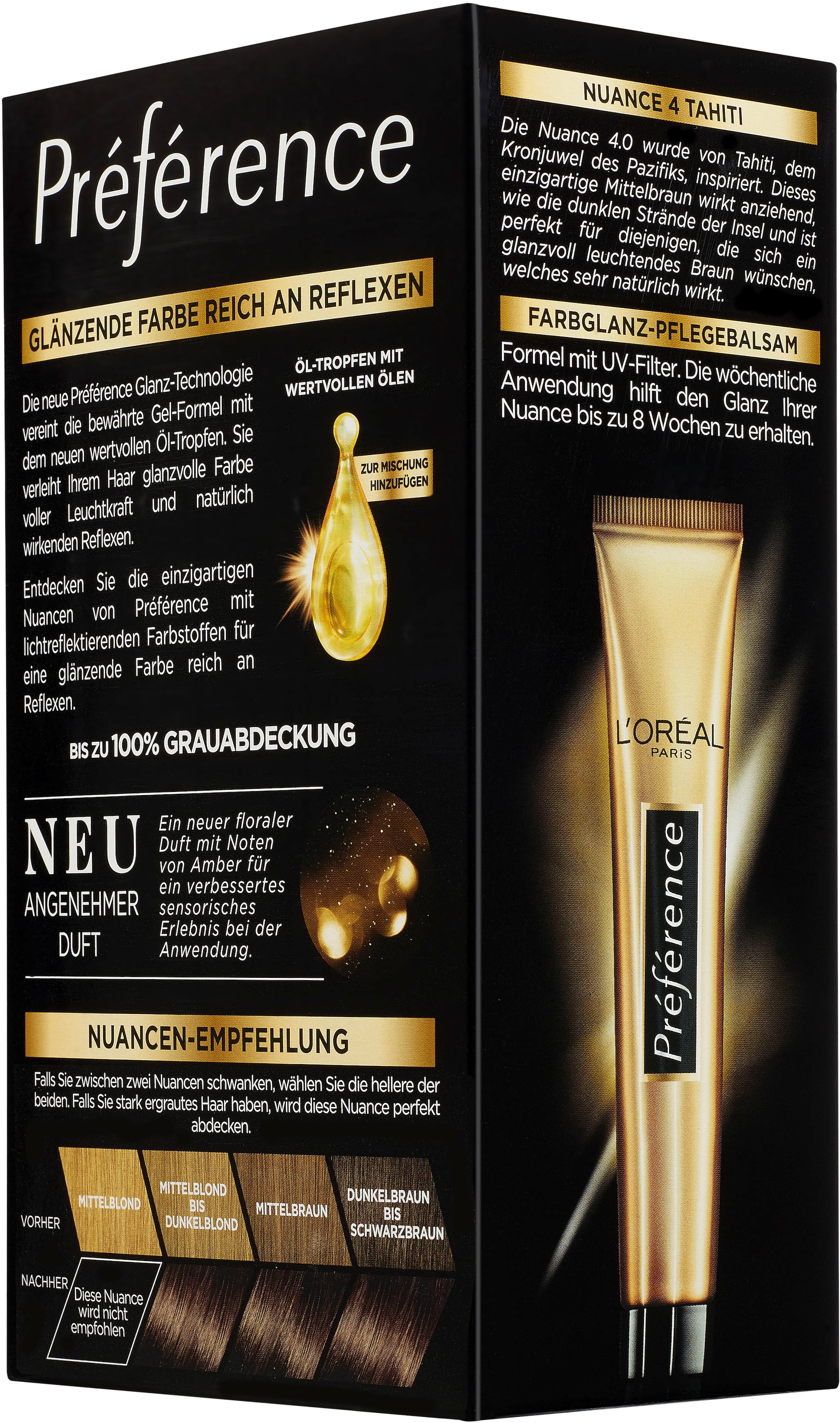 L'ORÉAL PARIS Coloration »Permanente Haarfarbe, Naturbraun«, (3 tlg.), mit pflegender Formel