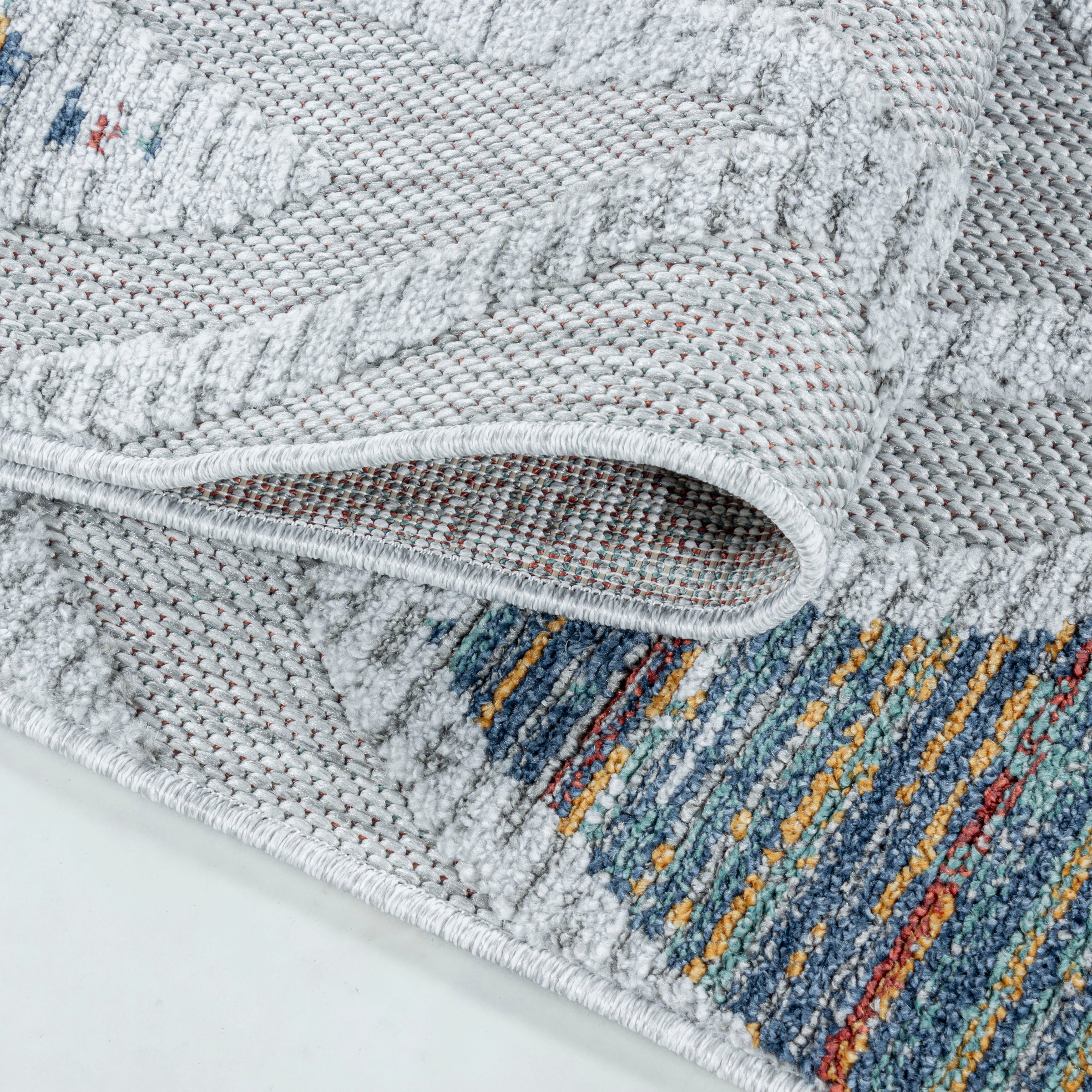Ayyildiz Teppiche Teppich »BAHAMA 5157«, rechteckig, 8 mm Höhe, Läufer, Flachflor mit Hoch-Tief-Struktur, In-und Outdoor geeignet