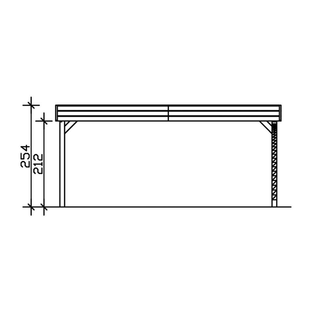 Skanholz Doppelcarport »Friesland 7«, Holz, 514 cm, braun