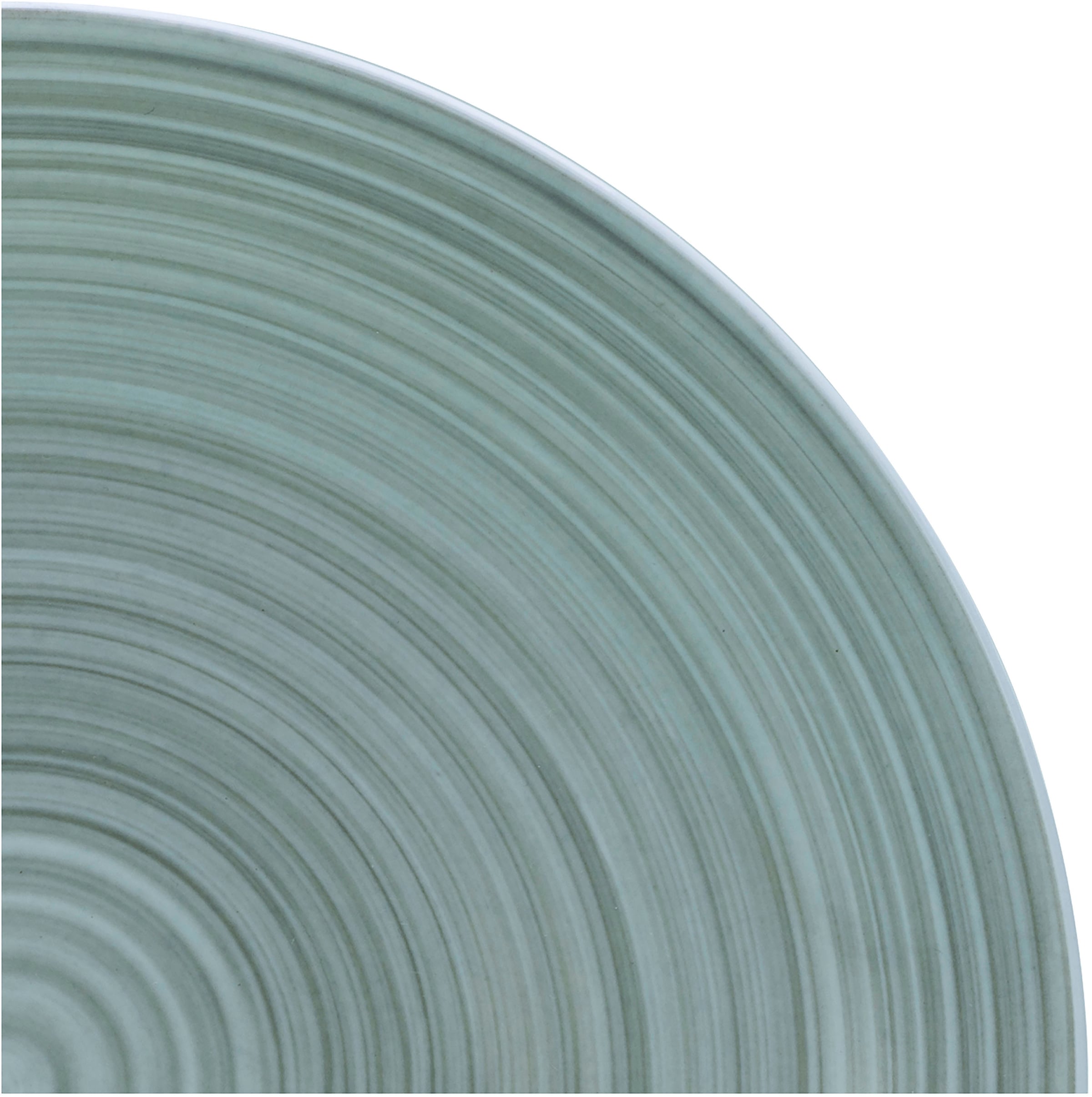 CreaTable Kombiservice »Geschirr-Set Pastello«, (Set, 16 tlg., Kaffeeservice und Tafelservice im Set, für 4 Personen), Service, handgemalte Spirale, 16 Teile, für 4 Personen