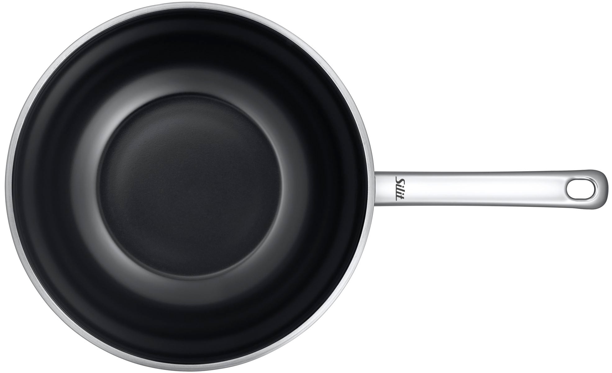 Silit Wok »Wuhan Wokpfanne Induktion Ø 28 cm«, Edelstahl 18/10, (1 tlg.), ideal für scharfes Anbraten, für alle Herdarten geeignet