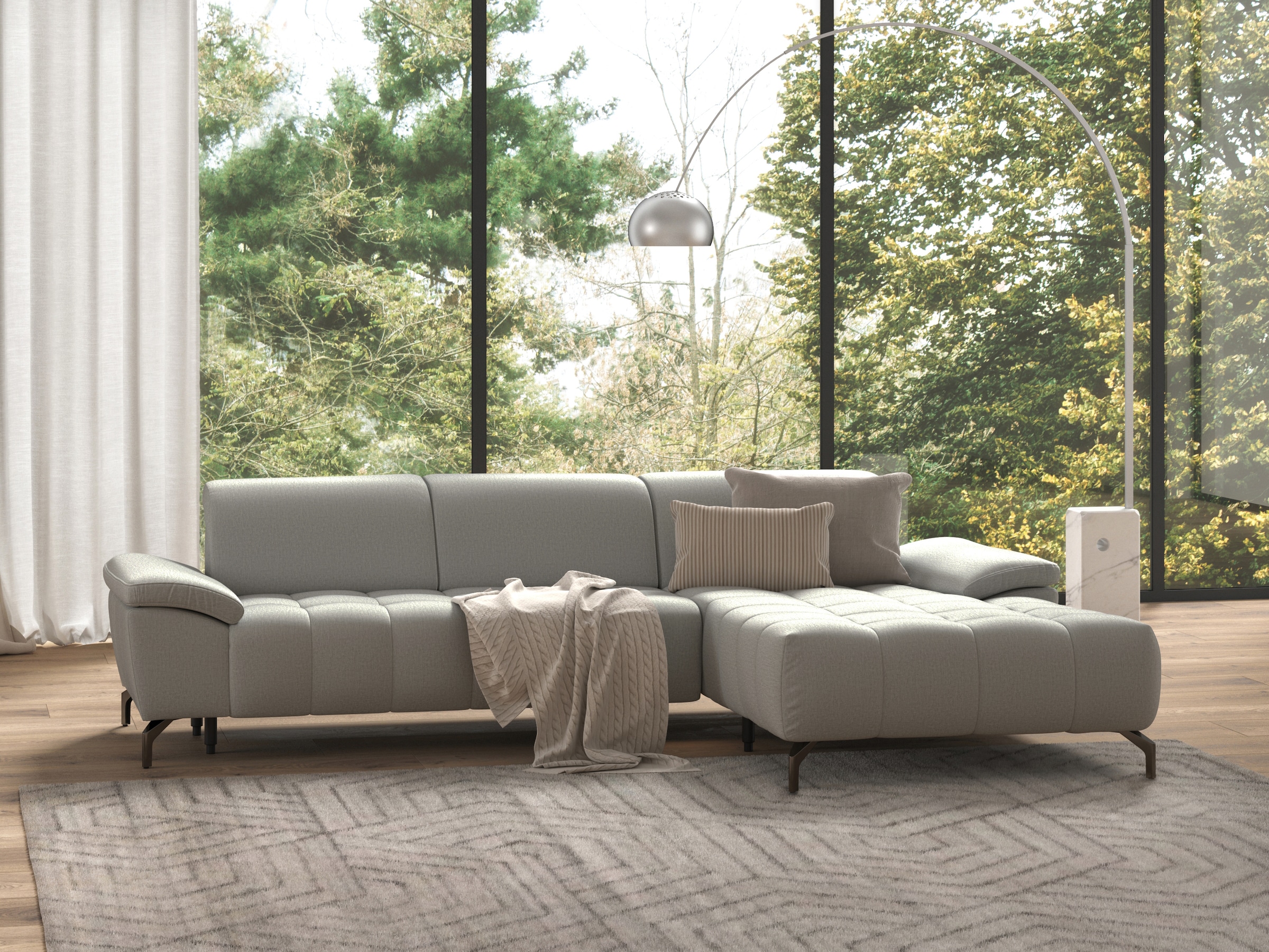 sit&more Ecksofa »Cool L-Form«, wahlweise mit Kopfteilverstellung und Vorzi günstig online kaufen