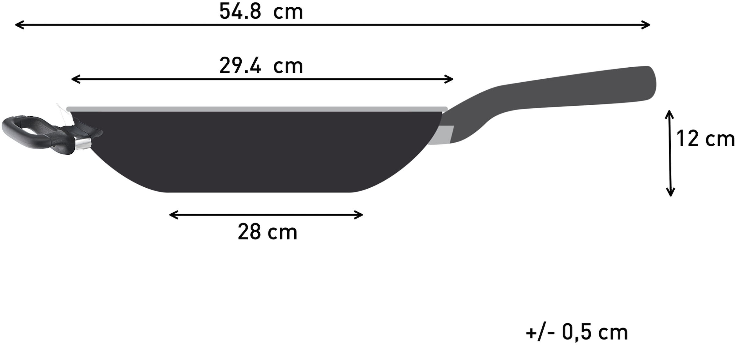 Tefal Wok »Nordica«, Edelstahl, (1 tlg.), Thermo-Signal-Technologie, minimalistisches Design, robuster Griff