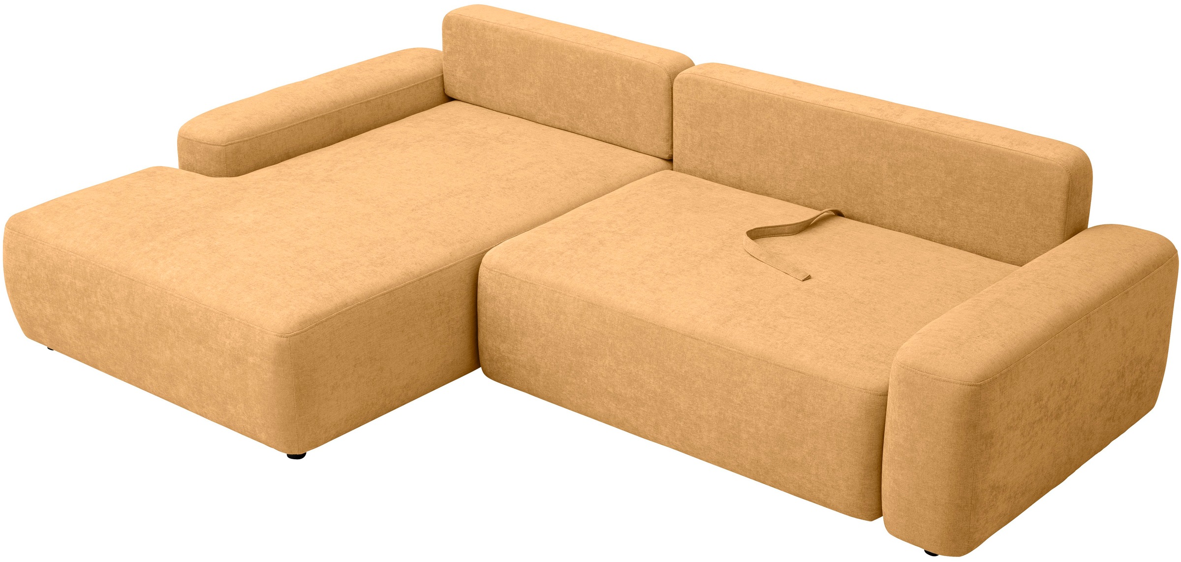 INOSIGN Ecksofa »TORGE (264cm), Schlafsofa in Cord, Samtvelours o Struktur fein, L-Form«, Schlaffunktion, Bettkasten, Liegefläche: 125/210 cm