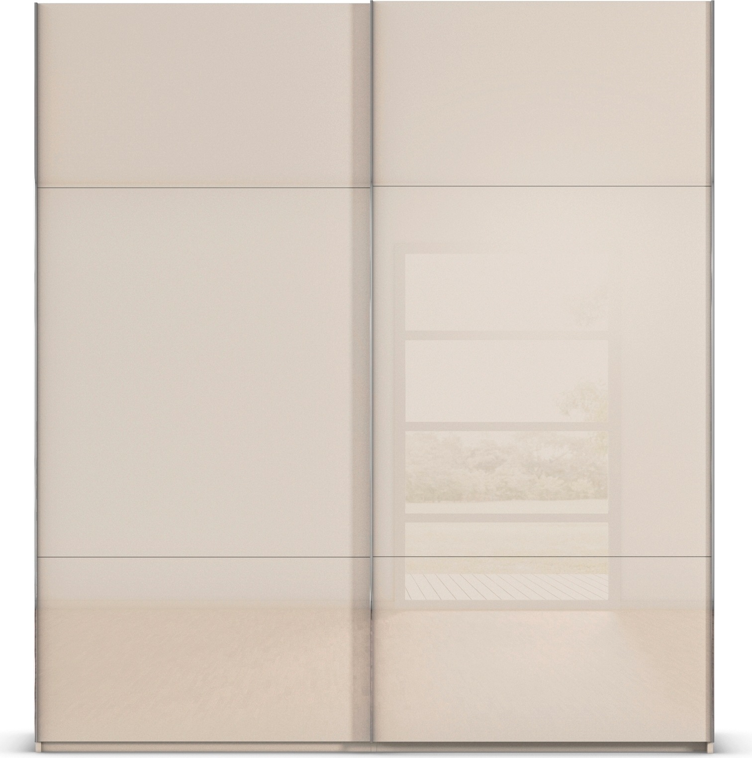rauch Schwebetürenschrank »Kleiderschrank Schrank Garderobe Schlafzimmerschrank CONTIDO«, (in 3 verschiedenen Ausstattungen BASIC/CLASSIC/PREMIUM), aus hochwertigem Material in 6 Breiten 2 Griff-Farben MADE IN GERMANY