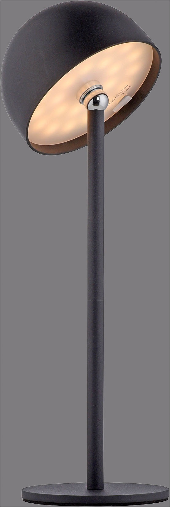 OTTO home Tischleuchte »Akku Tischlampe Gerrin Indoor Outdoor, magnetischer Flaschenaufsatz« LED-Board Warmweiß Pilzlampe Flaschenaufsatz, Regulierung der Lichtstärke, Pilz, Lampe