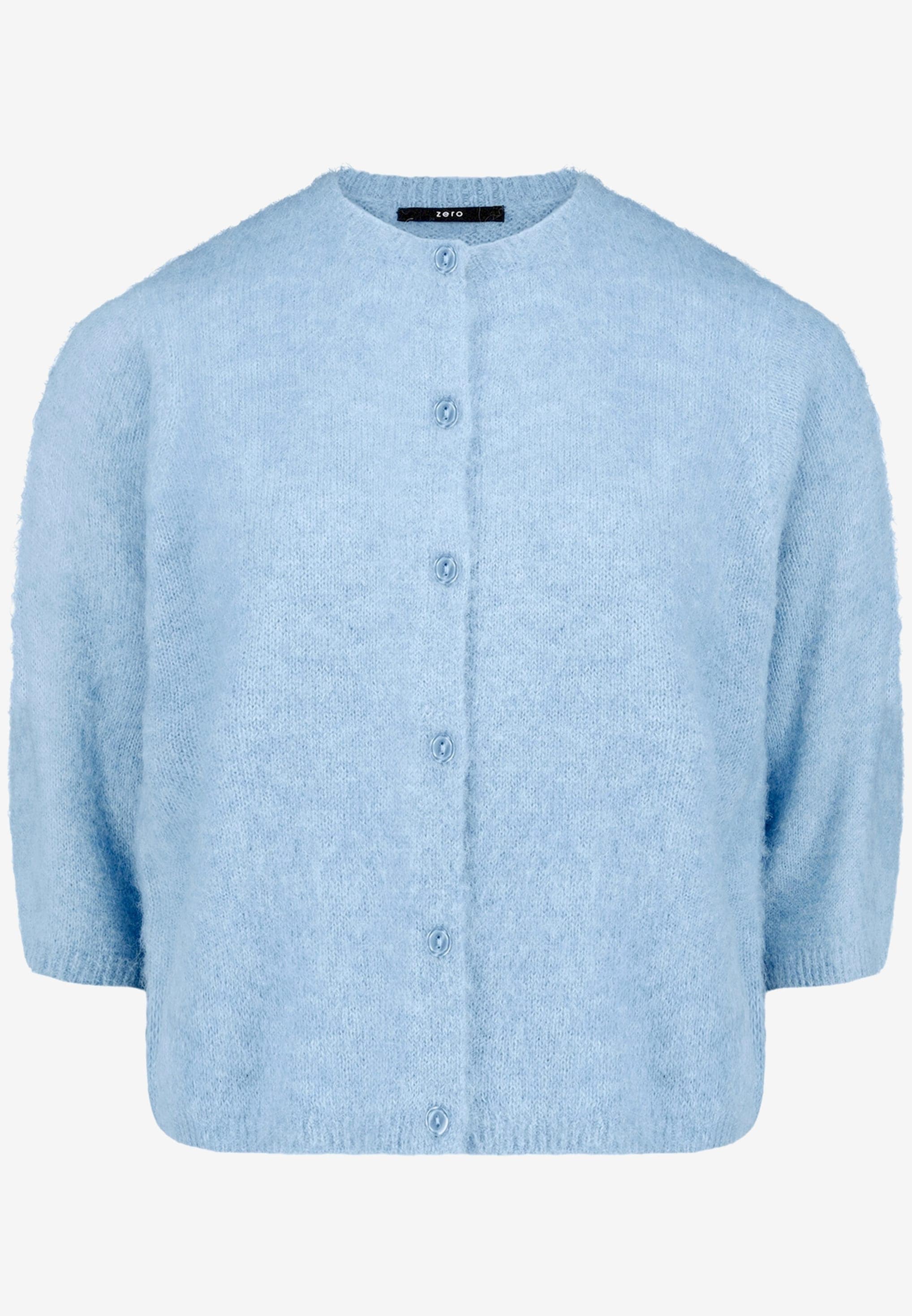 Zero Strickjacke 3/4 Arm-Cardigan mit Knöpfen / mit Wolle