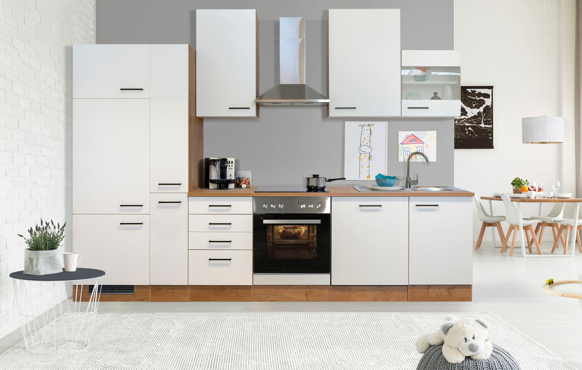 Flex-Well Küchenzeile »Vintea« wahlweise mit E-Geräten, Gesamtbreite 310 cm günstig online kaufen