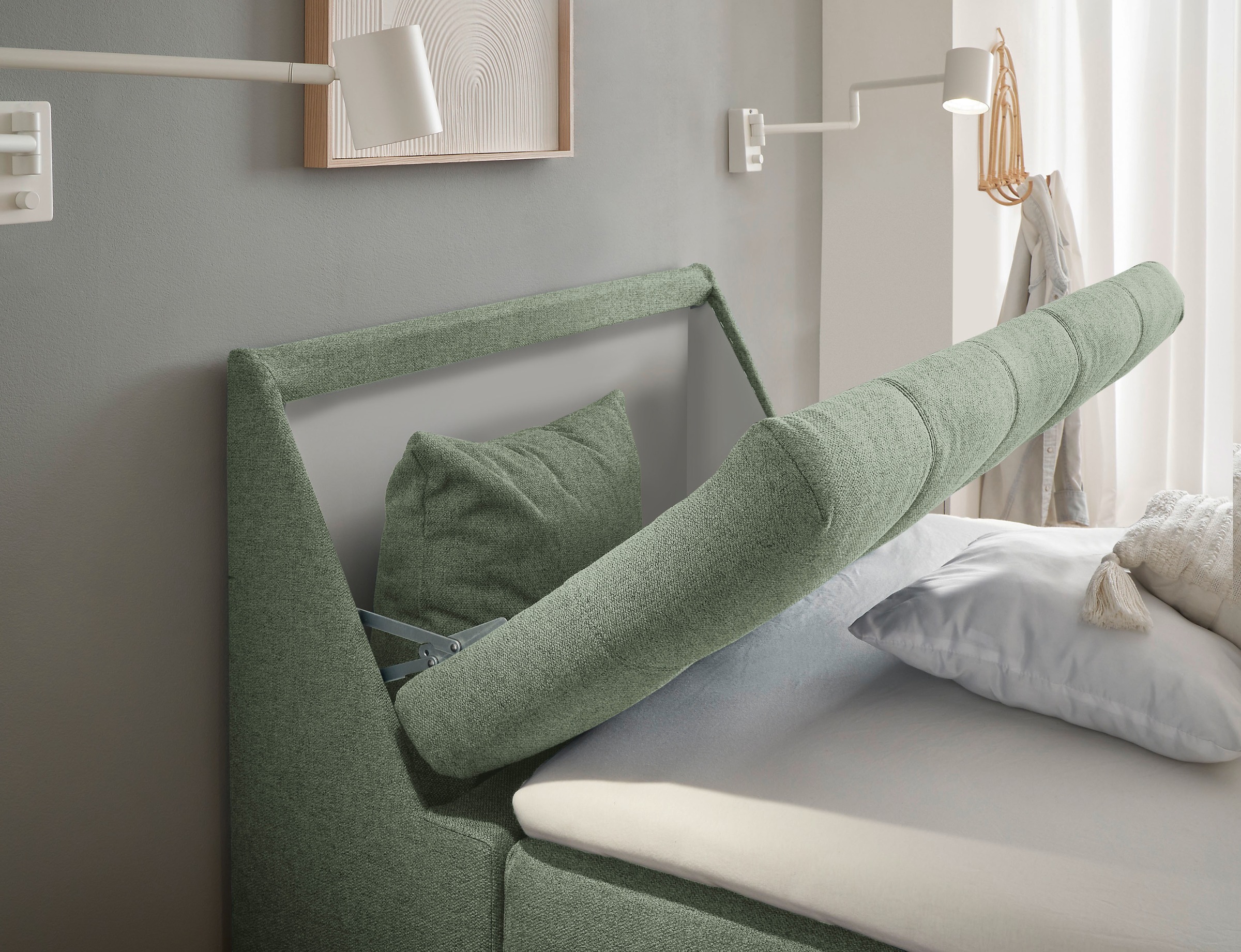 ED EXCITING DESIGN Boxbett »Atlantis«, mit Bettkasten und Stauraum im Kopfteil