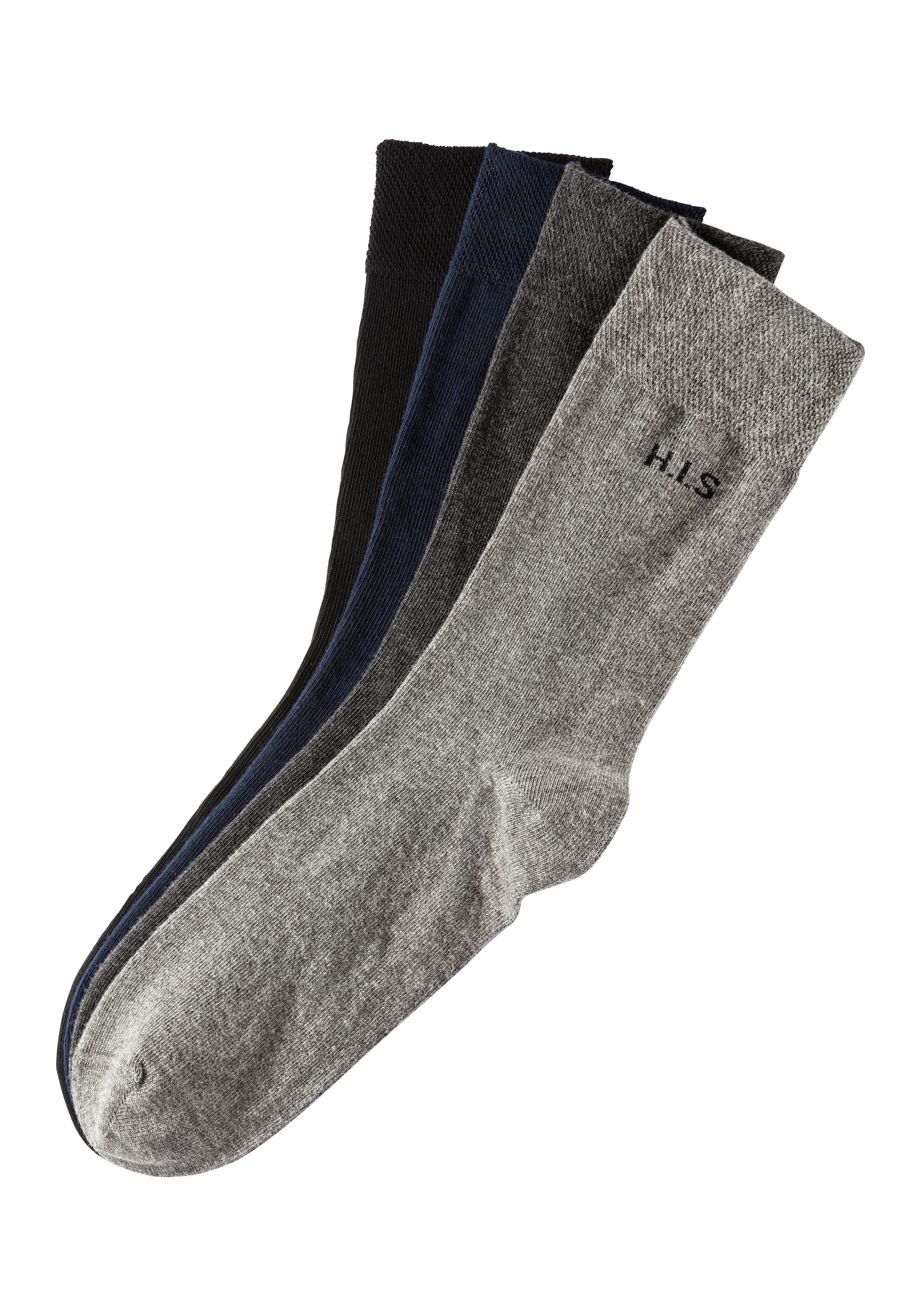 H.I.S Socken, (4 Paar), mit druckfreiem Bündchen günstig kaufen