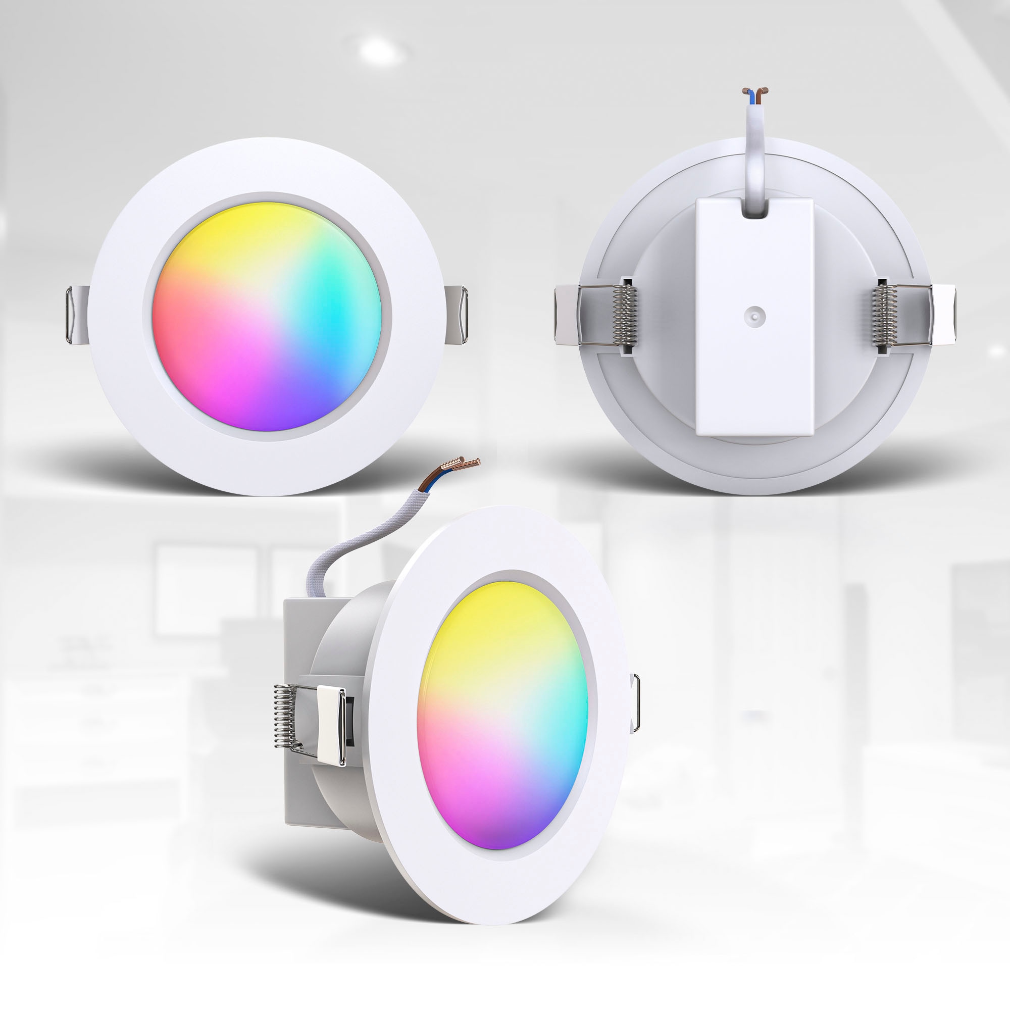 B.K.Licht LED Bad-Einbauleuchte »BK_EL1543« 5er-Set, Schutzart IP44 spritzwassergeschützt, Ø 9,20 cm