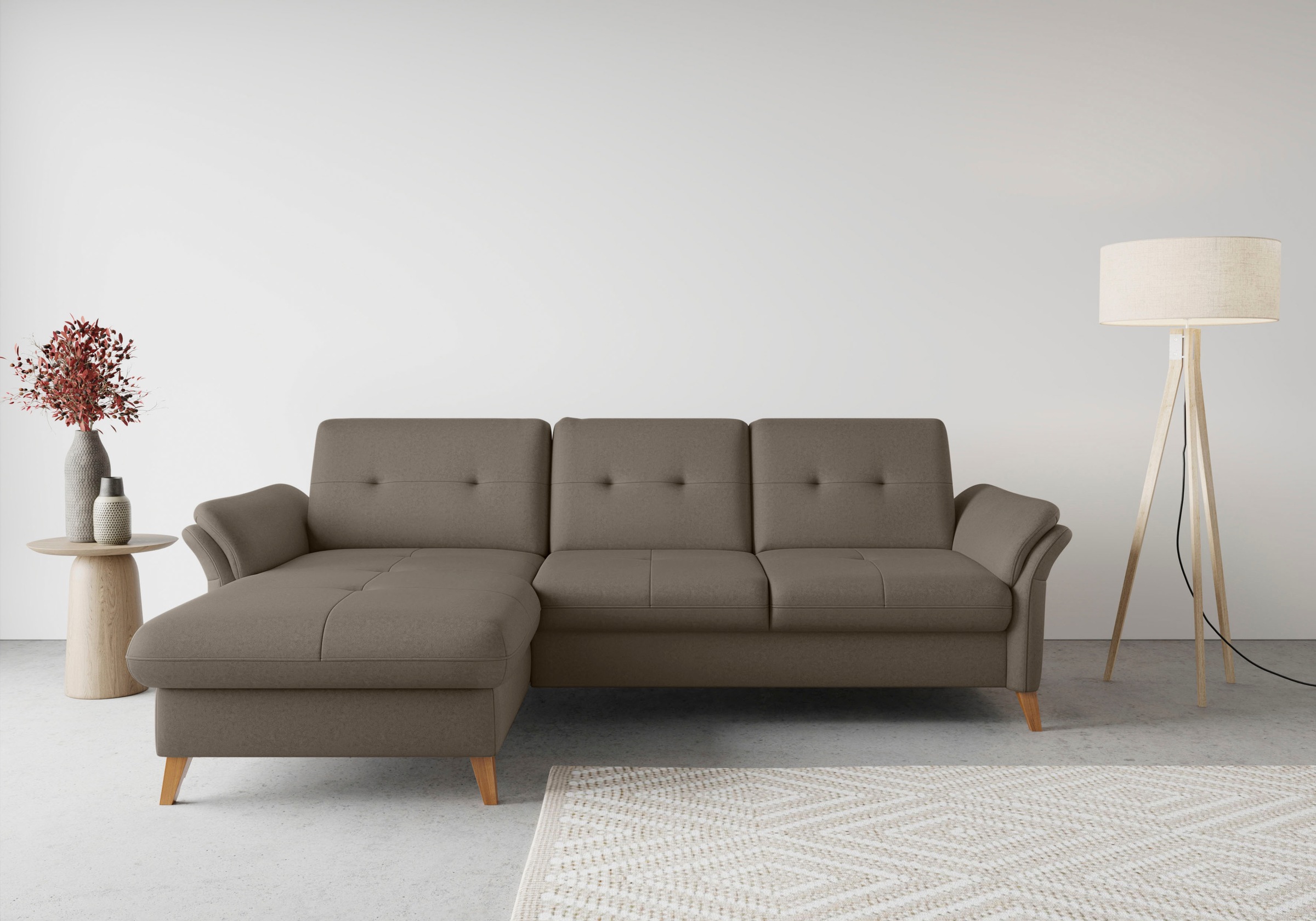 sit&more Ecksofa »Göteborg«, Sitztiefenverstellung und Federkern, wahlweise günstig online kaufen