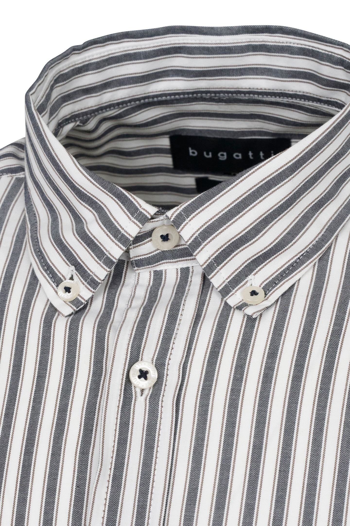 bugatti Langarmhemd, mit Streifenprint