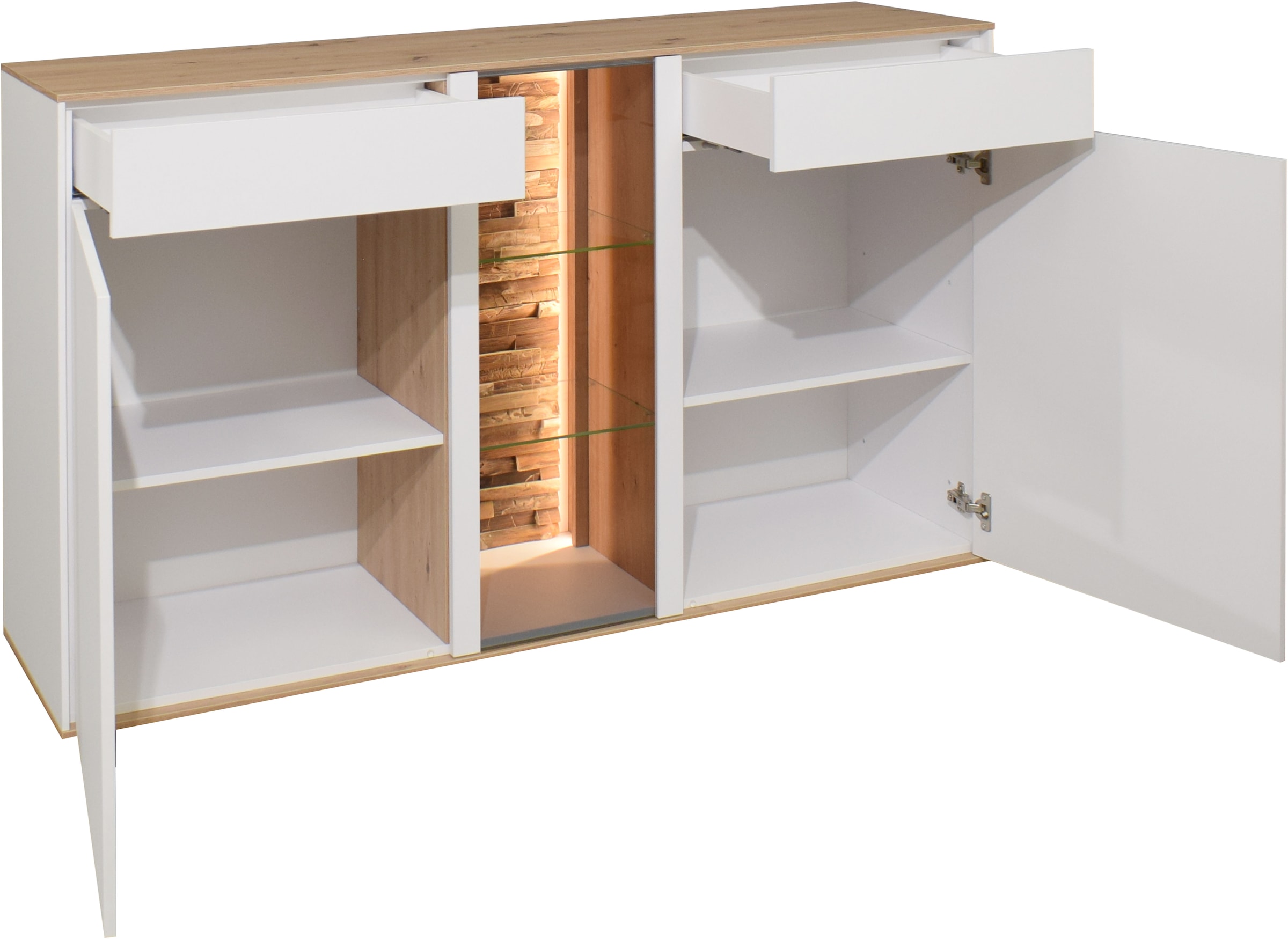 Mäusbacher Kommode Faro Sideboard B 159 cm, inkl. Beleuchtung, Push to open Funktion