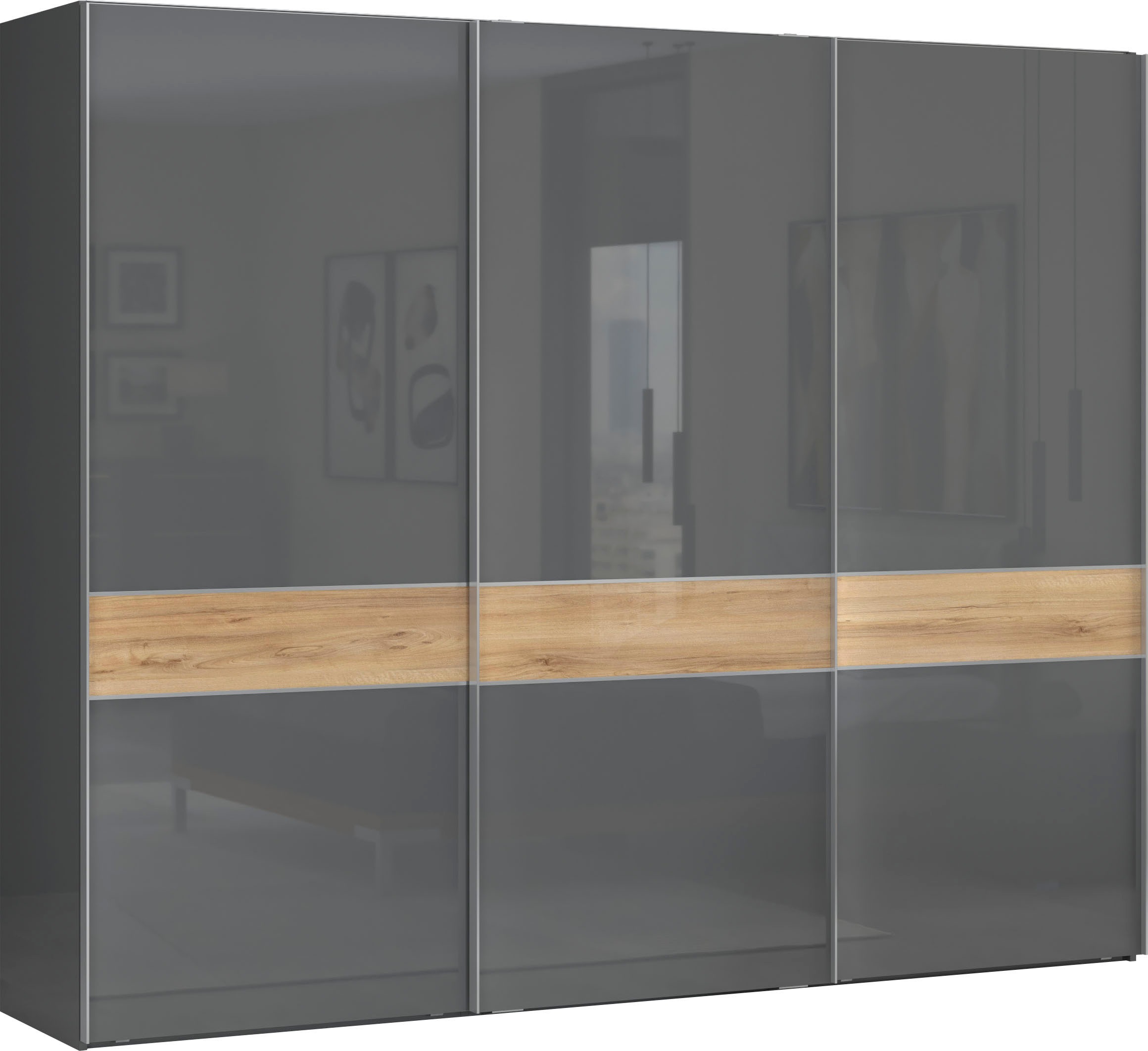 Places of Style Kleiderschrank »Onyx, Schwebetürenschrank inklusive Innenle günstig online kaufen