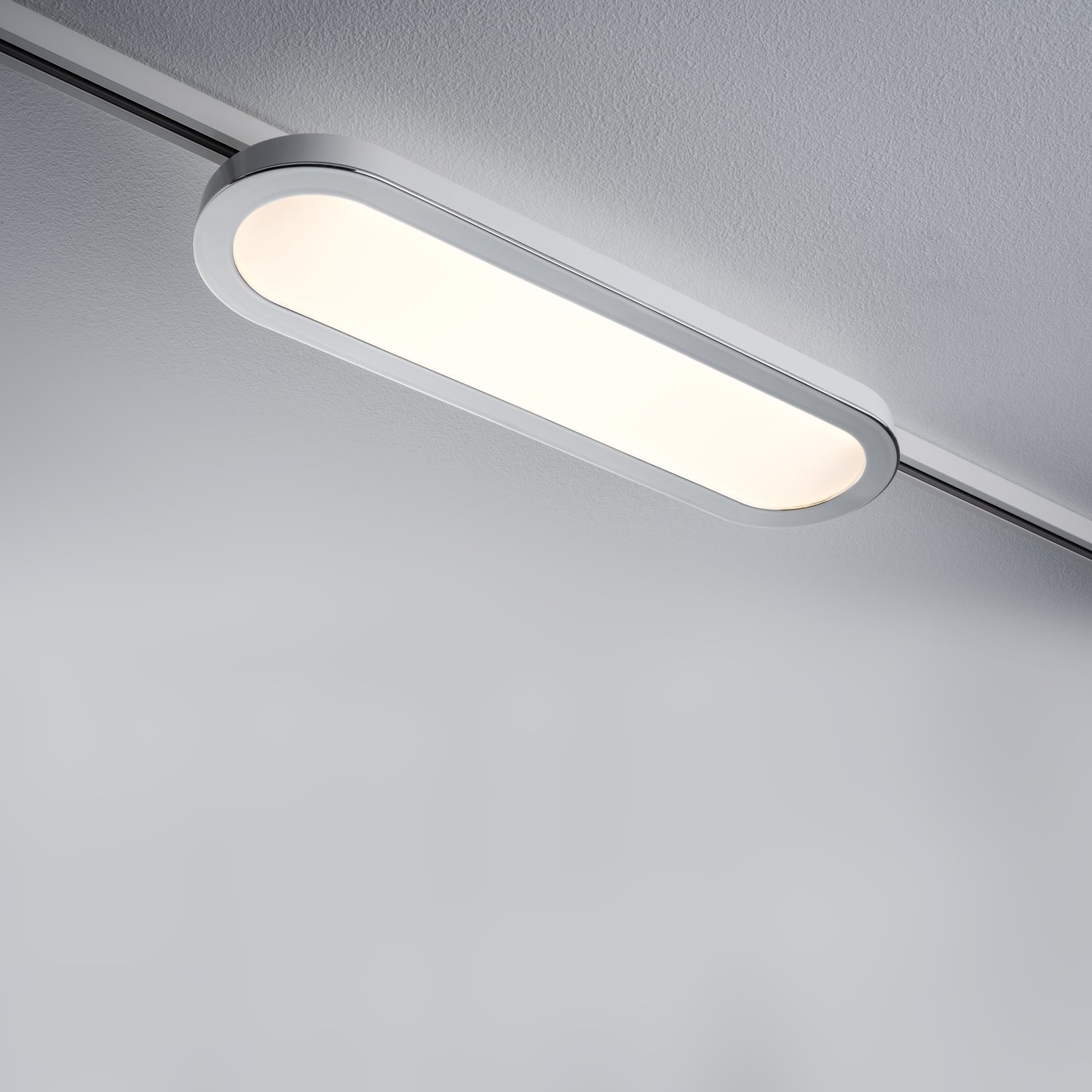 Paulmann Schienensystem-Leuchten »URail Panel Loop 480lm 7W 2700K 230V Chrom matt, Chrom 7W«, Einzelspot, dimmbar