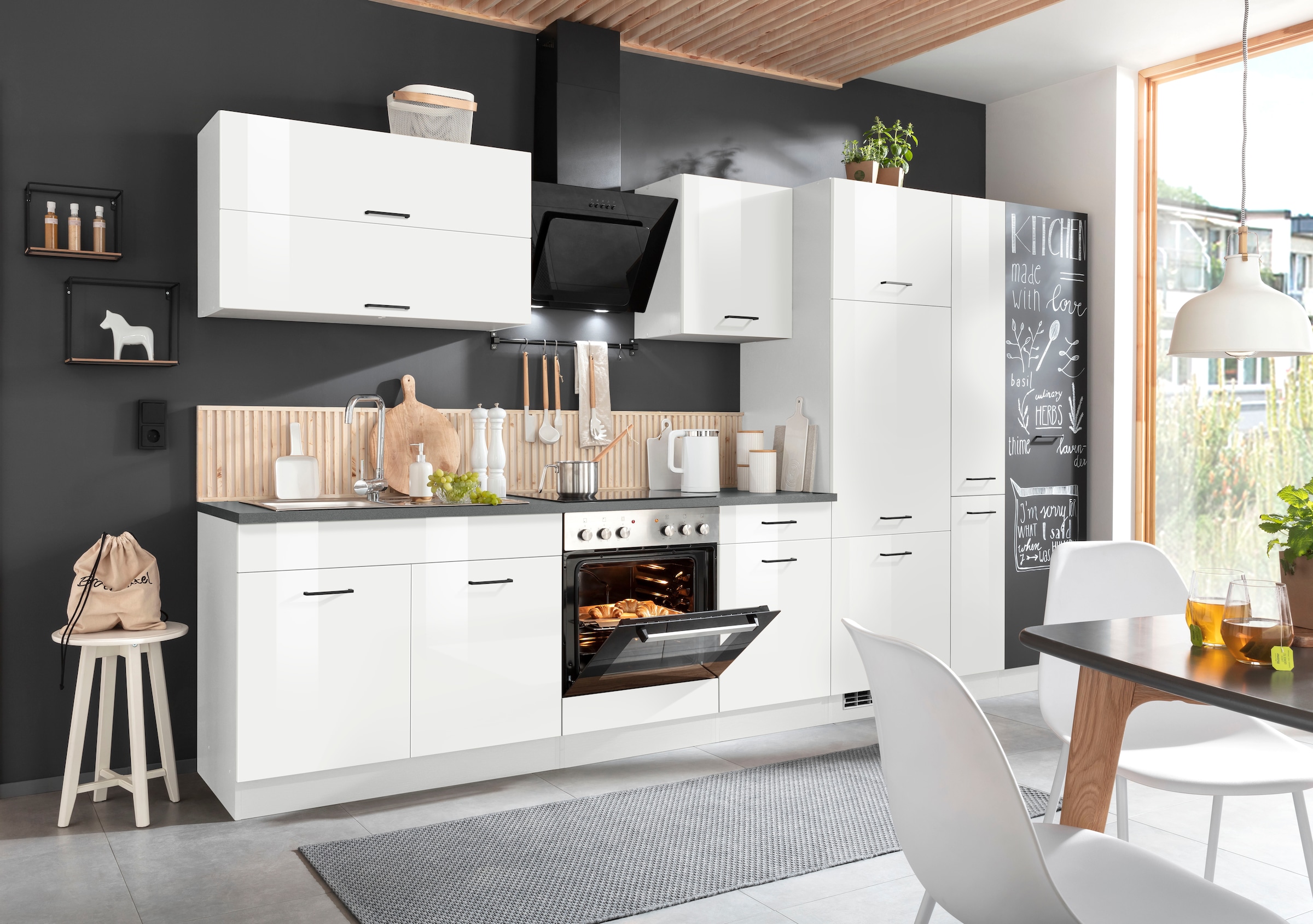 KOCHSTATION Küchenzeile »KS-Trier« ohne E-Geräte, Breite 350 cm