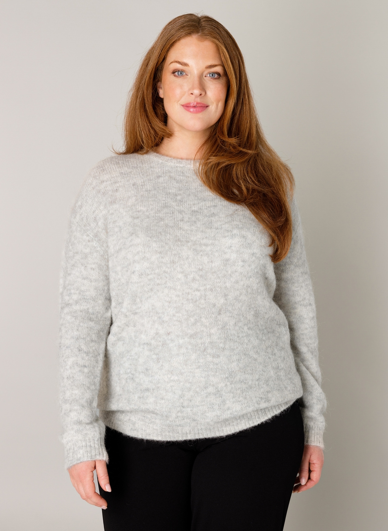 Base Level Curvy Strickpullover »Yanara« mit Wolle und Elasthan