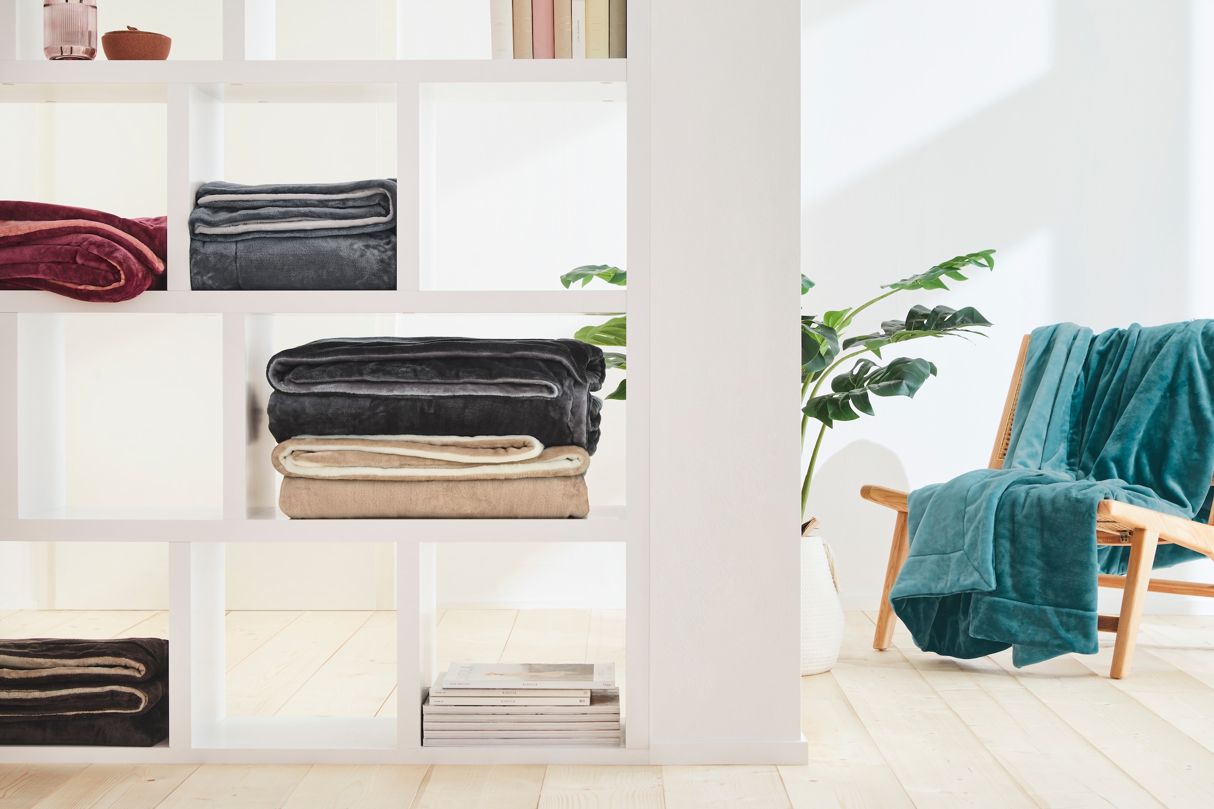s.Oliver Wohndecke »Doublesoft«, 150 x 200 cm (Breite x Länge), praktische Wendedecke, Kuscheldecke