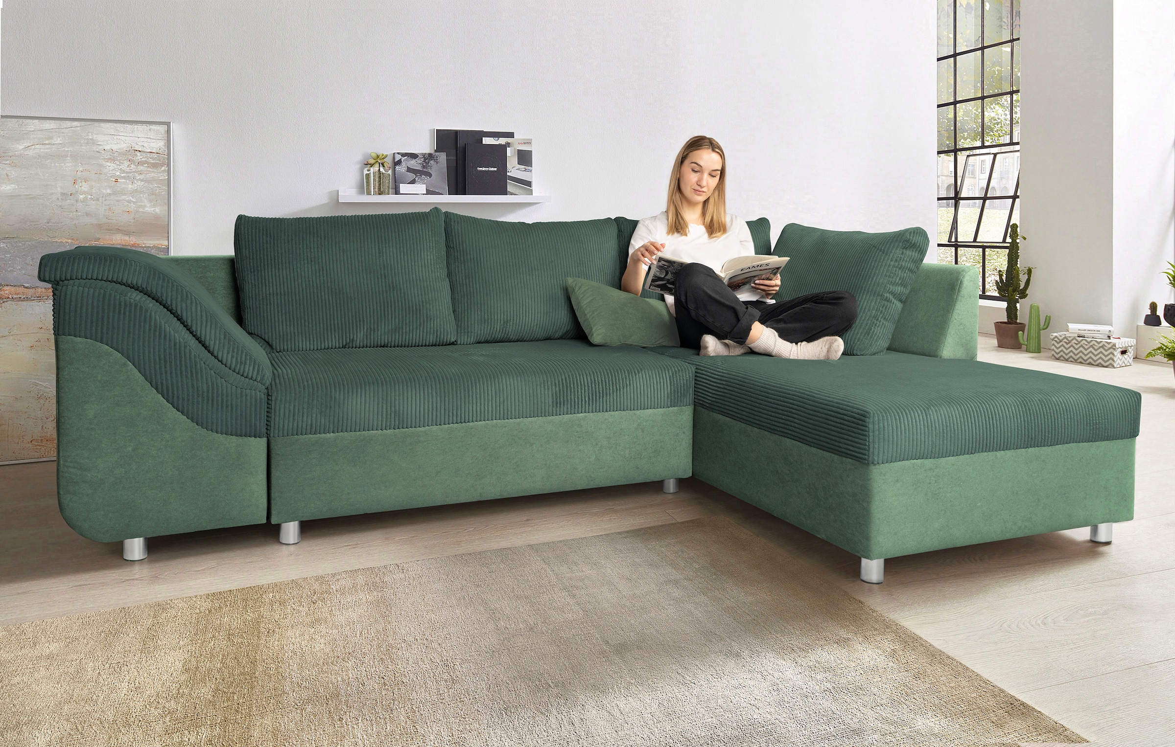 COLLECTION AB Ecksofa Sally L-Form, mit und ohne Bettfunktion, inklusive lo günstig online kaufen