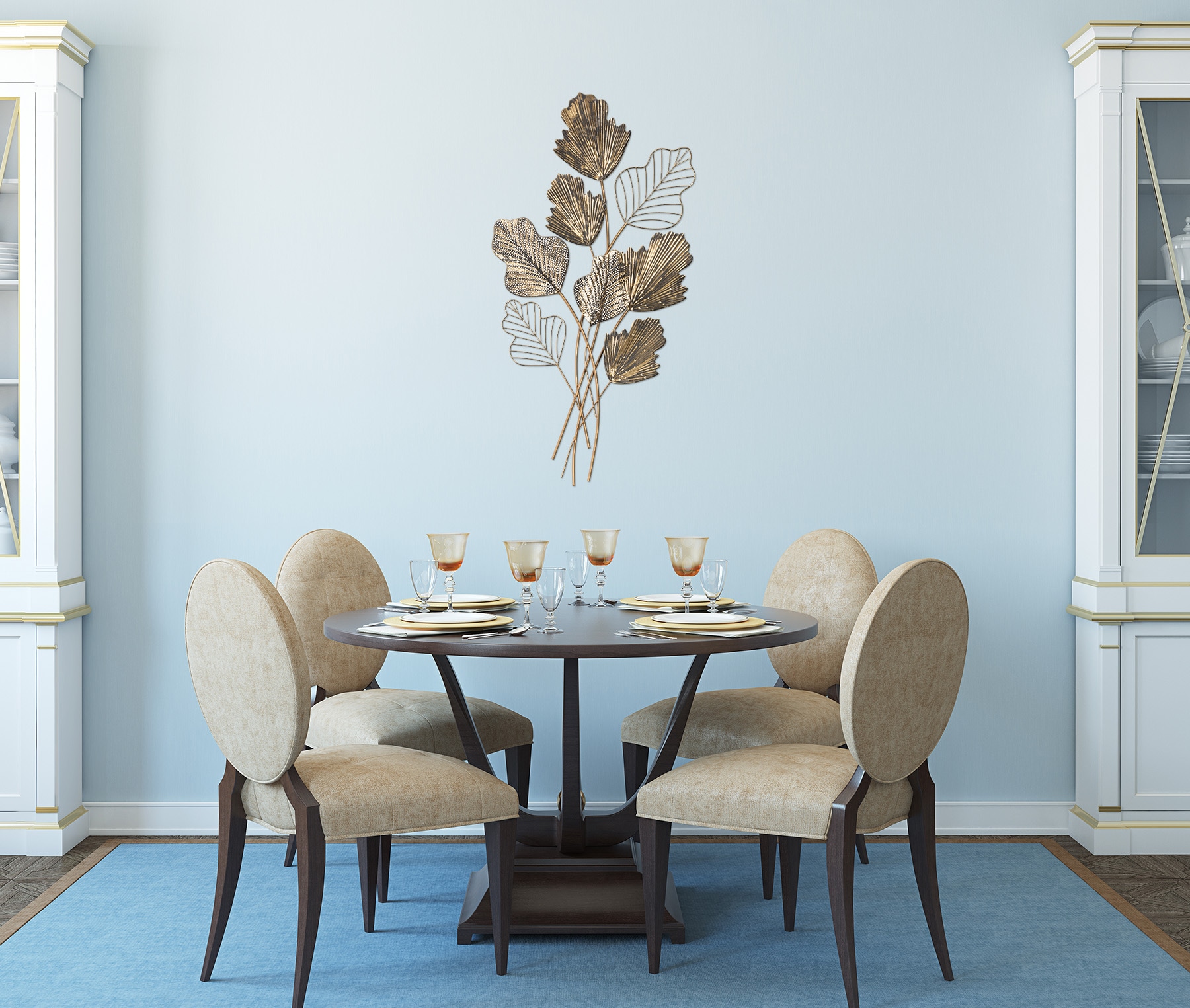 Bönninghoff Metallbild »BLÄTTER 54x98 cm – Deko modern«